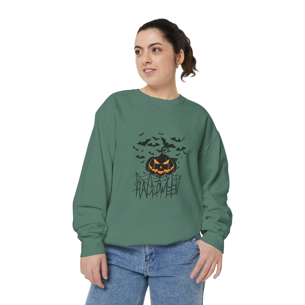 Leafen Halloween Web Unisex Sweatshirt, Casual Crewneck, Gift for Friends, Motivational Apparel, Everyday Comfort Wear