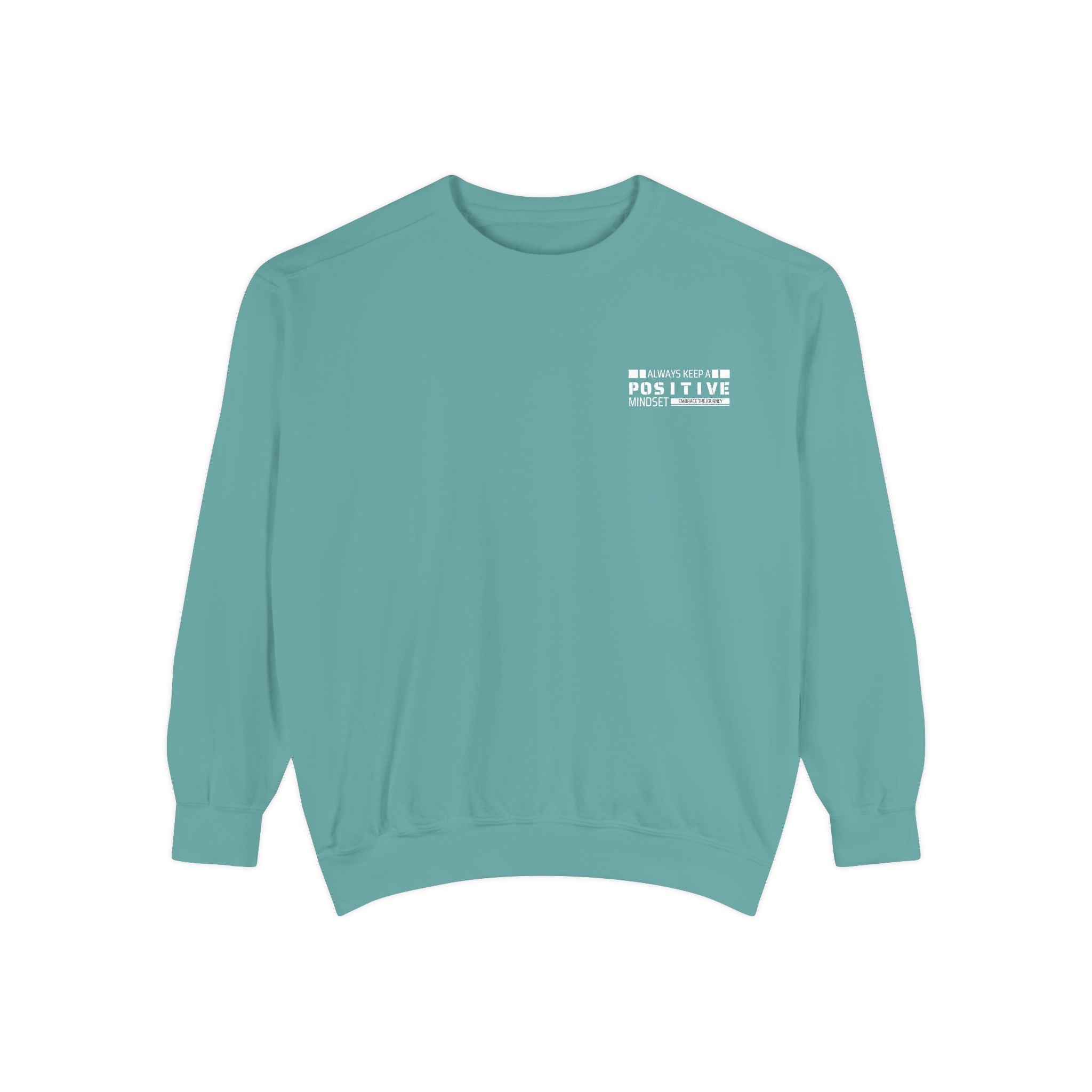 Leafen Positive Vibes Unisex Sweatshirt, Casual Crewneck, Gift for Friends, Motivational Apparel, Everyday Comfort Wear
