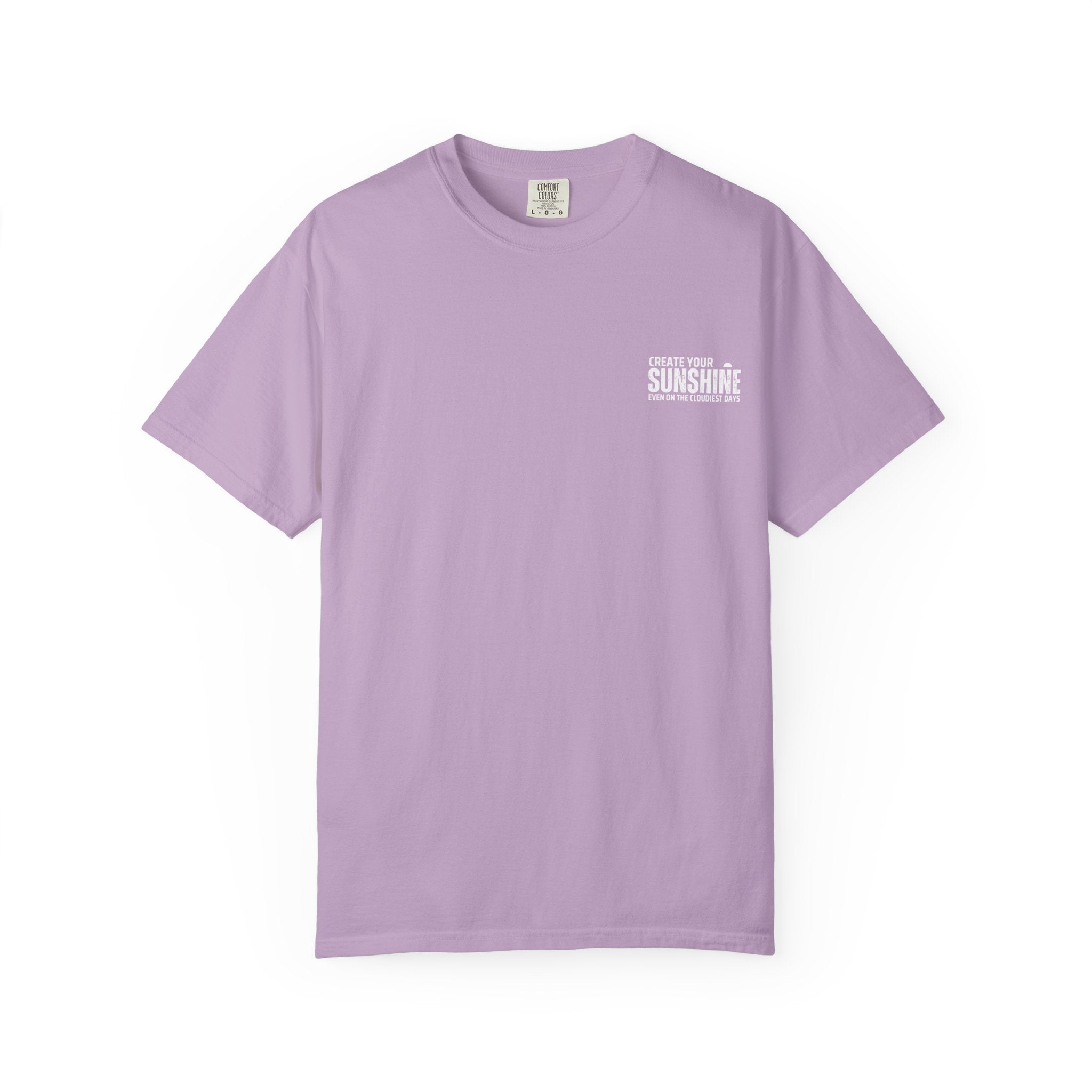 Leafen Create Sunshine Unisex Garment-Dyed T-shirt, Casual Wear, Summer Vibe, Gift for Friends, Relaxed Everyday Style