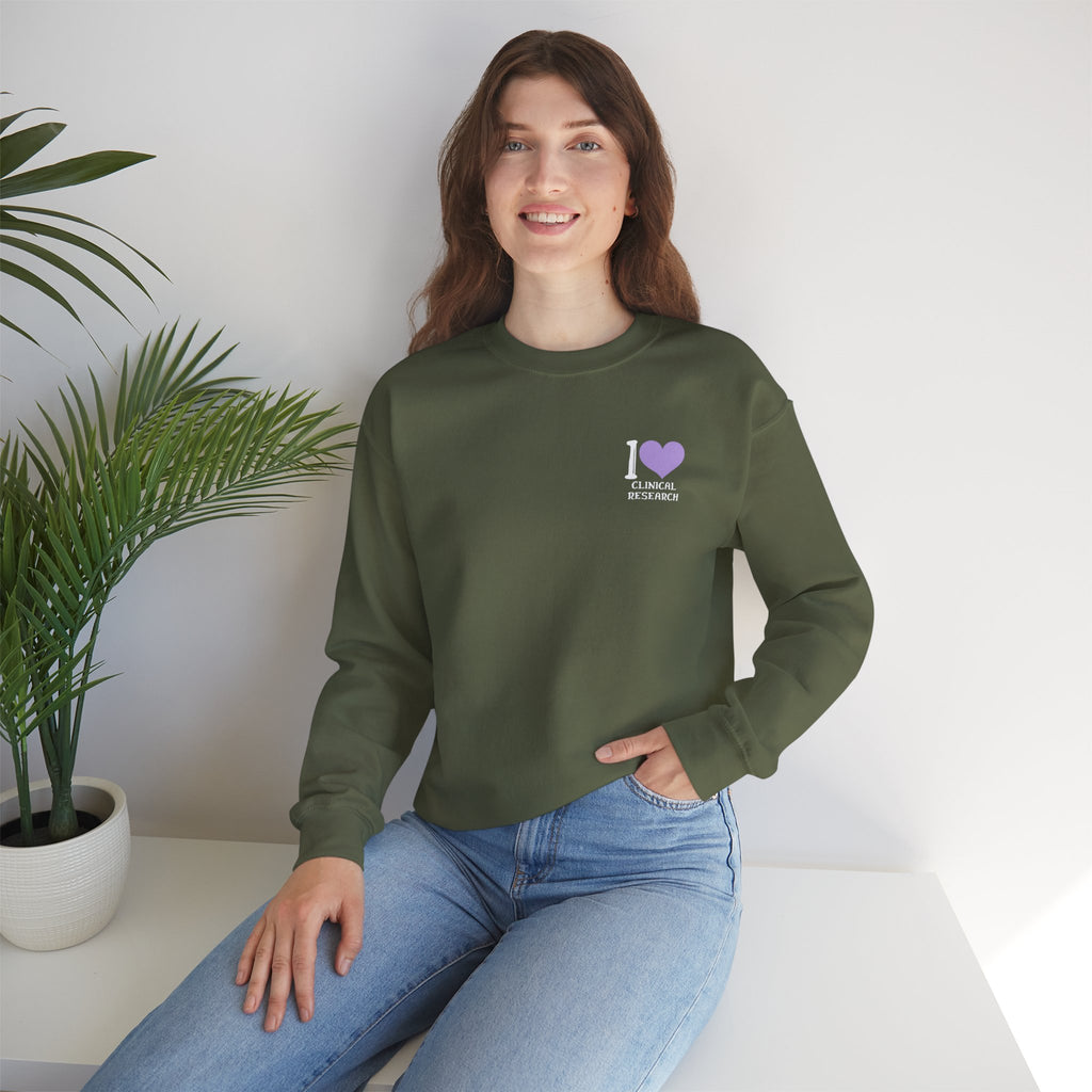 Leafen I Love Research Sweatshirt, Cozy Crewneck, Unisex Gift, Perfect for Researchers, Science Lovers, Casual Wear