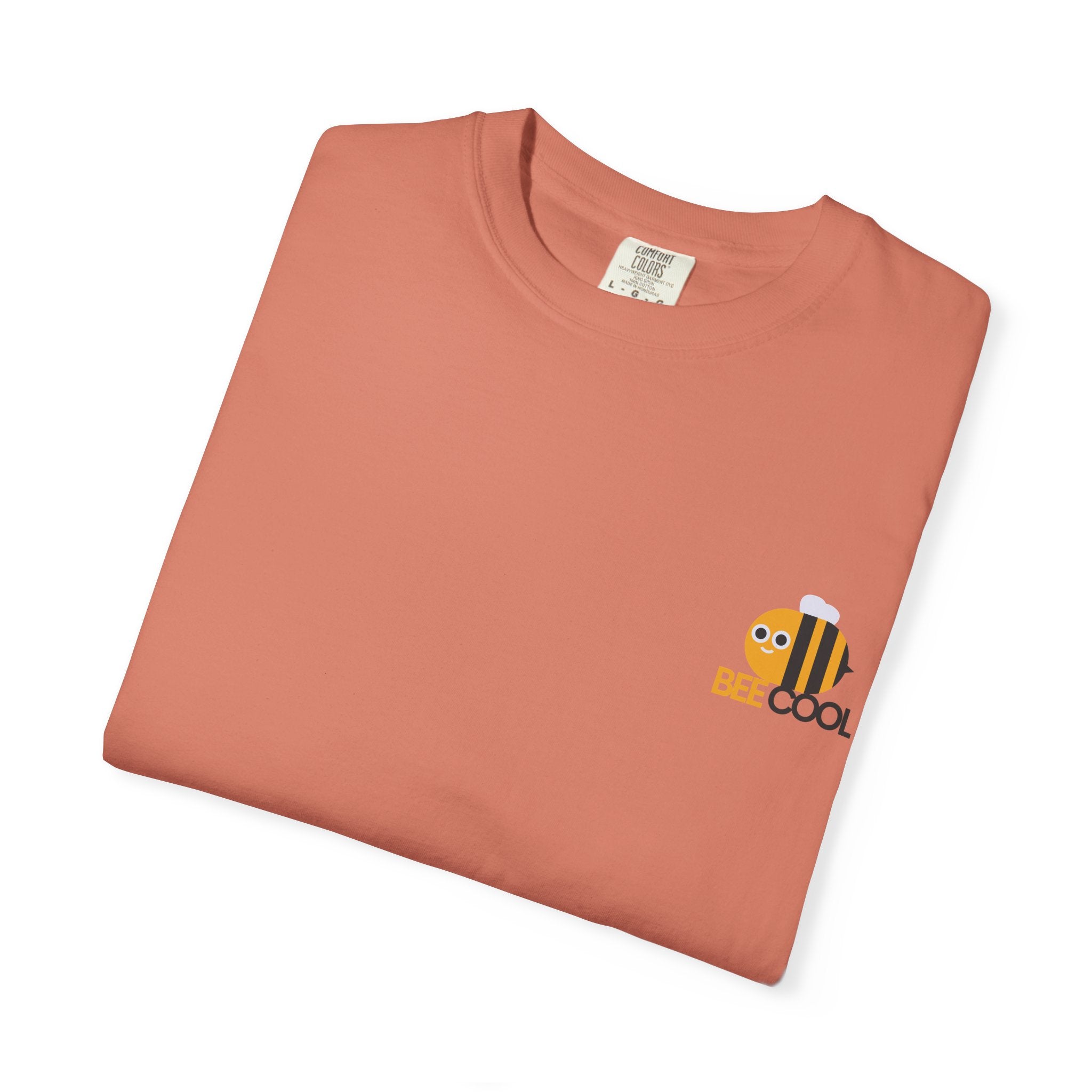Leafen Bee Cool Unisex Garment-Dyed T-shirt, Casual Wear, Summer Vibe, Gift for Friends, Relaxed Everyday Style