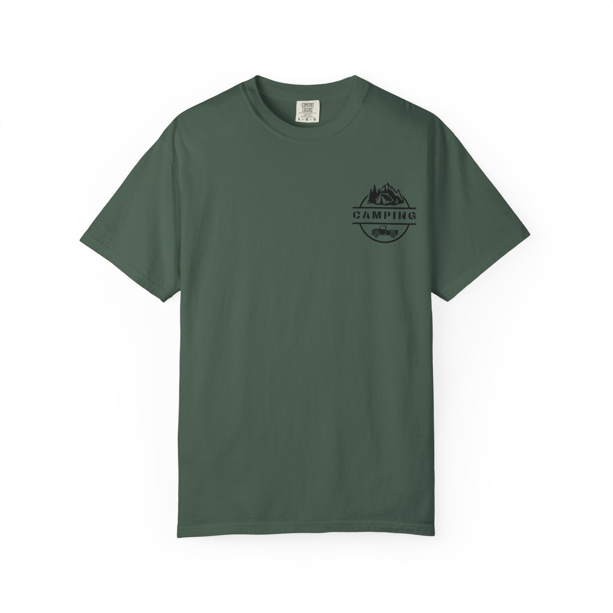 Leafen Camping Unisex Garment-Dyed T-shirt, Casual Wear, Summer Vibe, Gift for Friends, Relaxed Everyday Style
