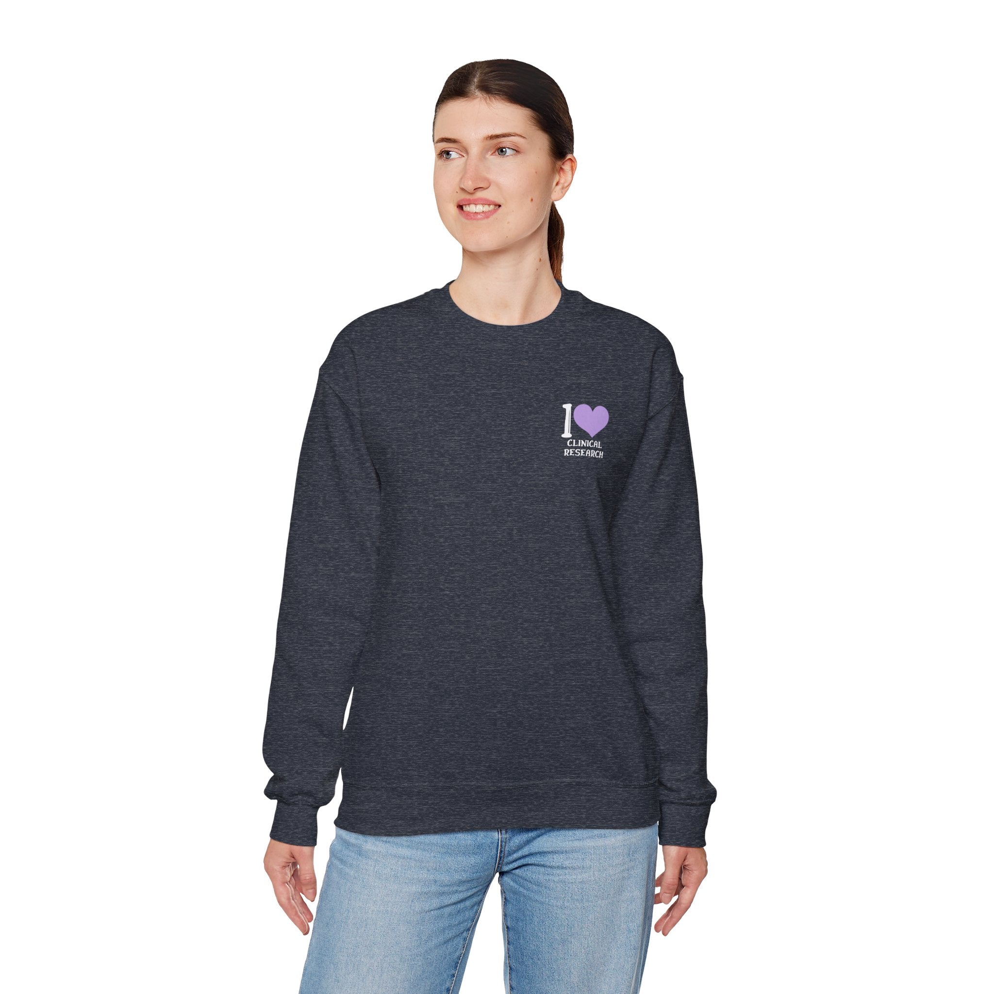 Leafen I Love Research Sweatshirt, Cozy Crewneck, Unisex Gift, Perfect for Researchers, Science Lovers, Casual Wear