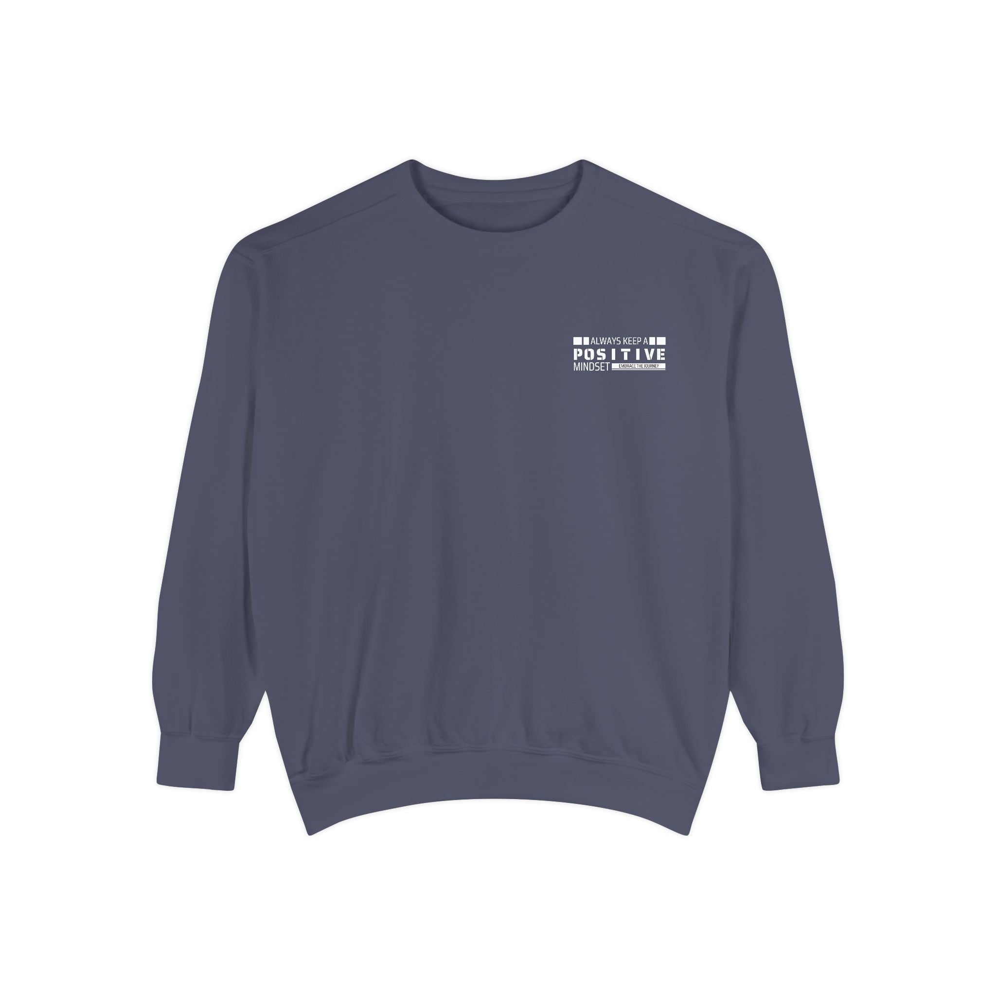 Leafen Positive Vibes Unisex Sweatshirt, Casual Crewneck, Gift for Friends, Motivational Apparel, Everyday Comfort Wear