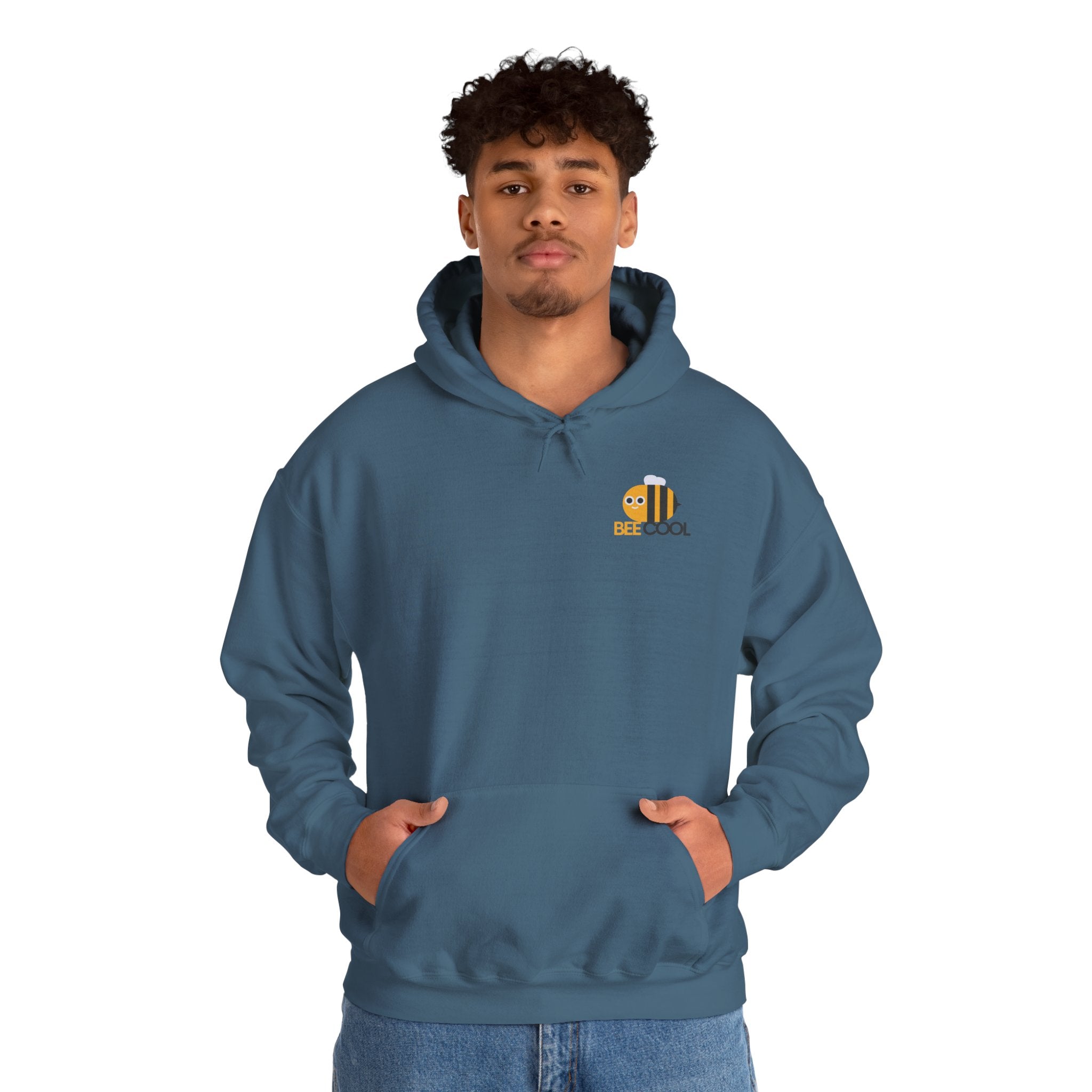 Leafen Bee Cool Unisex Heavy Blend™ Hooded Sweatshirt, Comfortable Casual Wear, Perfect Gift for Nature Lovers