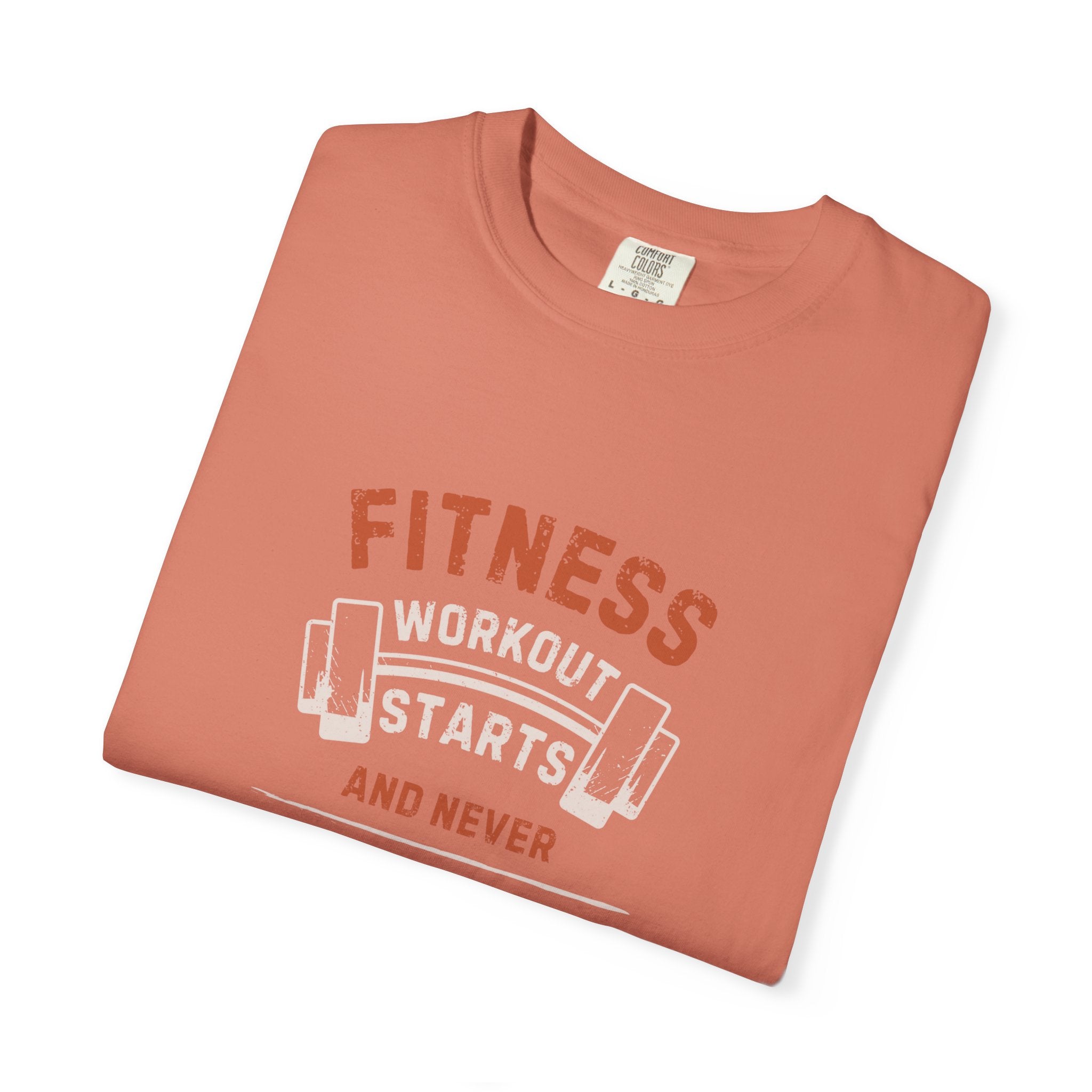 Fitness Workout Unisex Garment-Dyed T-shirt, Casual Wear, Summer Vibe, Gift for Friends, Motivational Relaxed Everyday Style