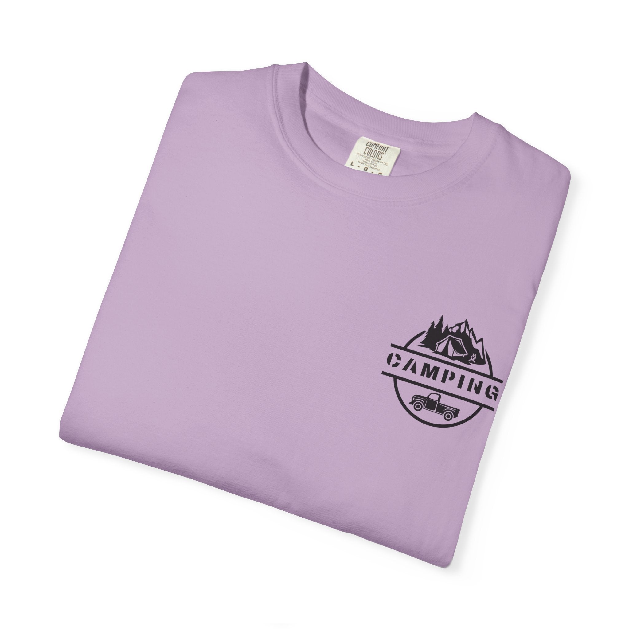 Leafen Camping Unisex Garment-Dyed T-shirt, Casual Wear, Summer Vibe, Gift for Friends, Relaxed Everyday Style