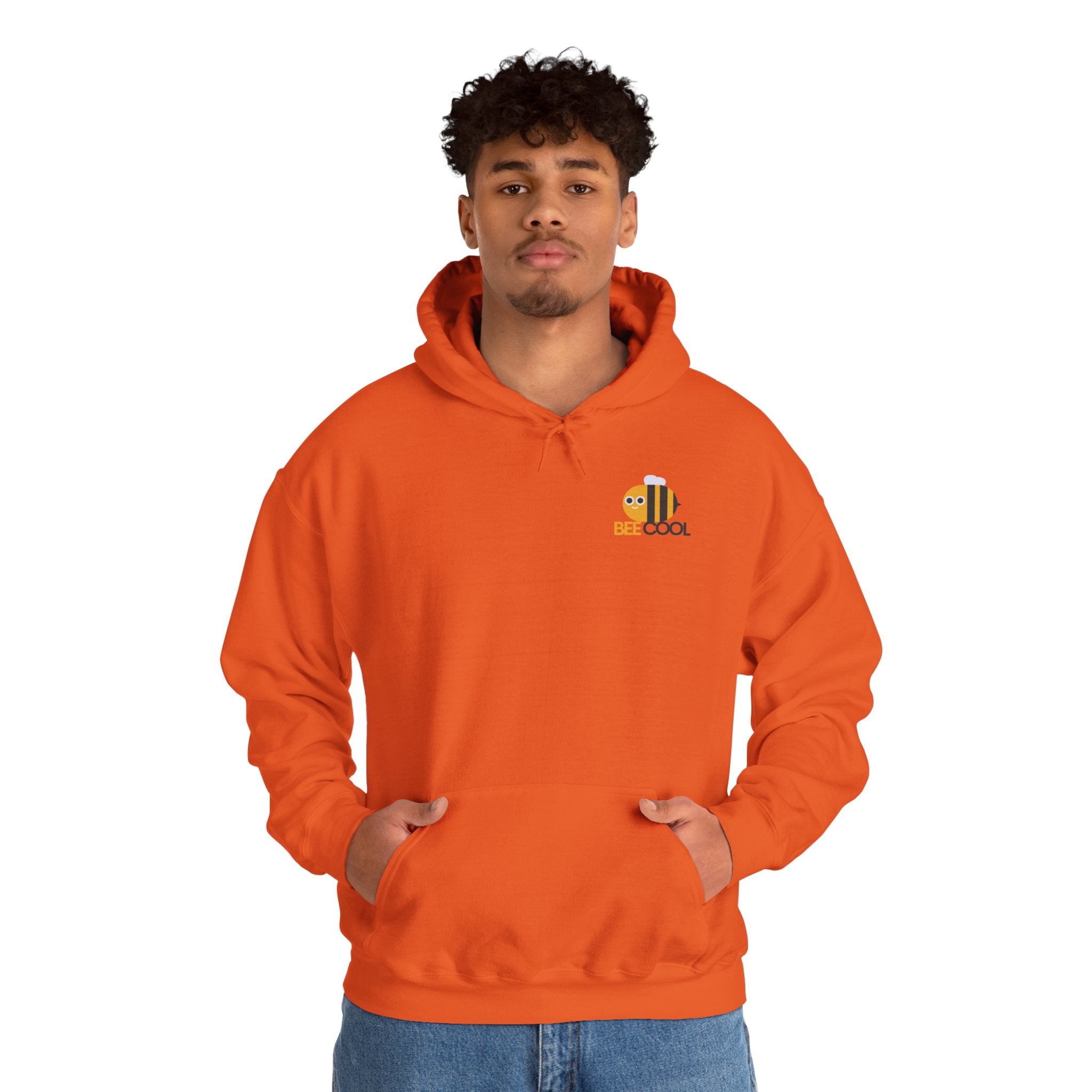 Leafen Bee Cool Unisex Heavy Blend™ Hooded Sweatshirt, Comfortable Casual Wear, Perfect Gift for Nature Lovers