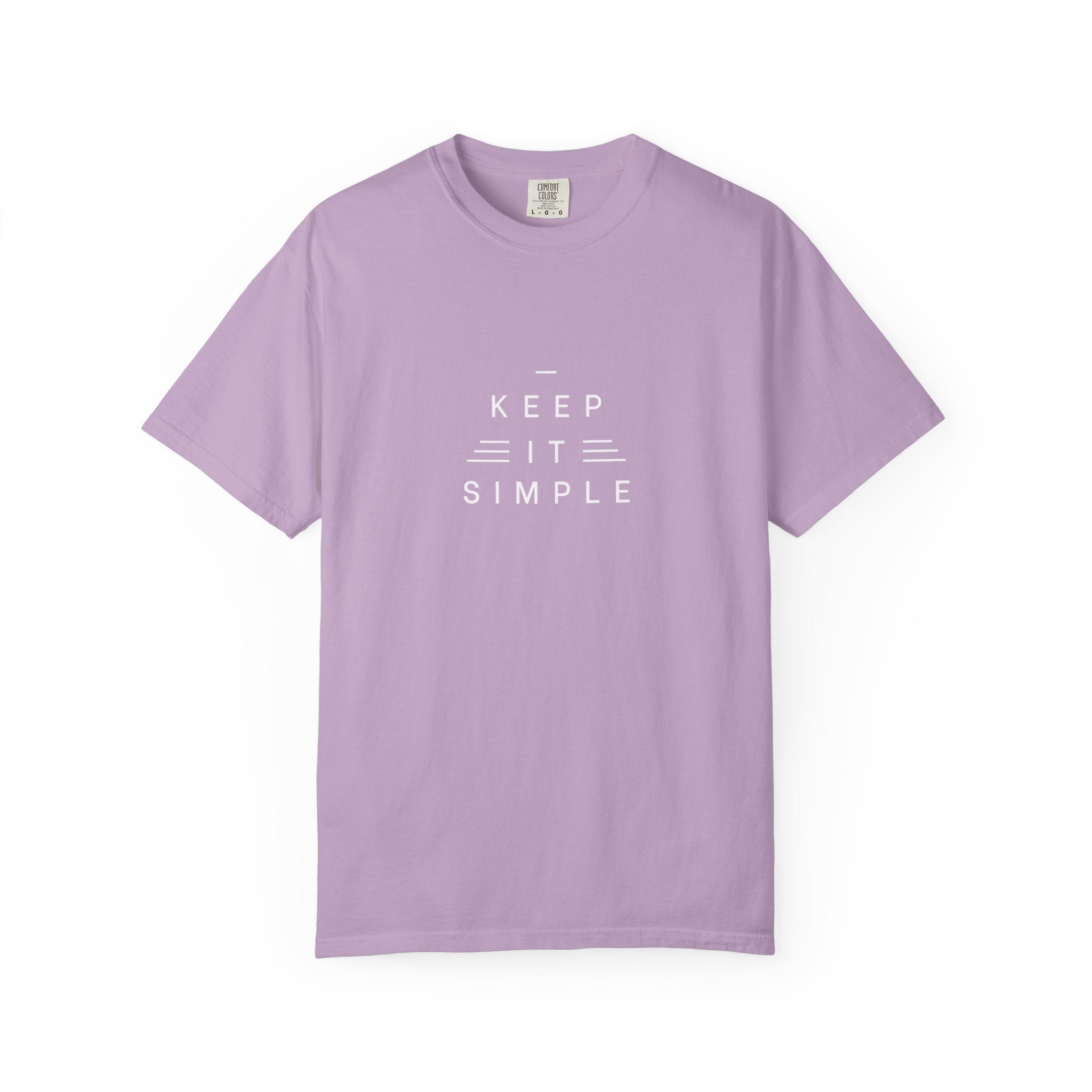 Leafen Keep it Simple Unisex Garment-Dyed T-shirt, Casual Wear, Summer Vibe, Gift for Friends, Relaxed Everyday Style