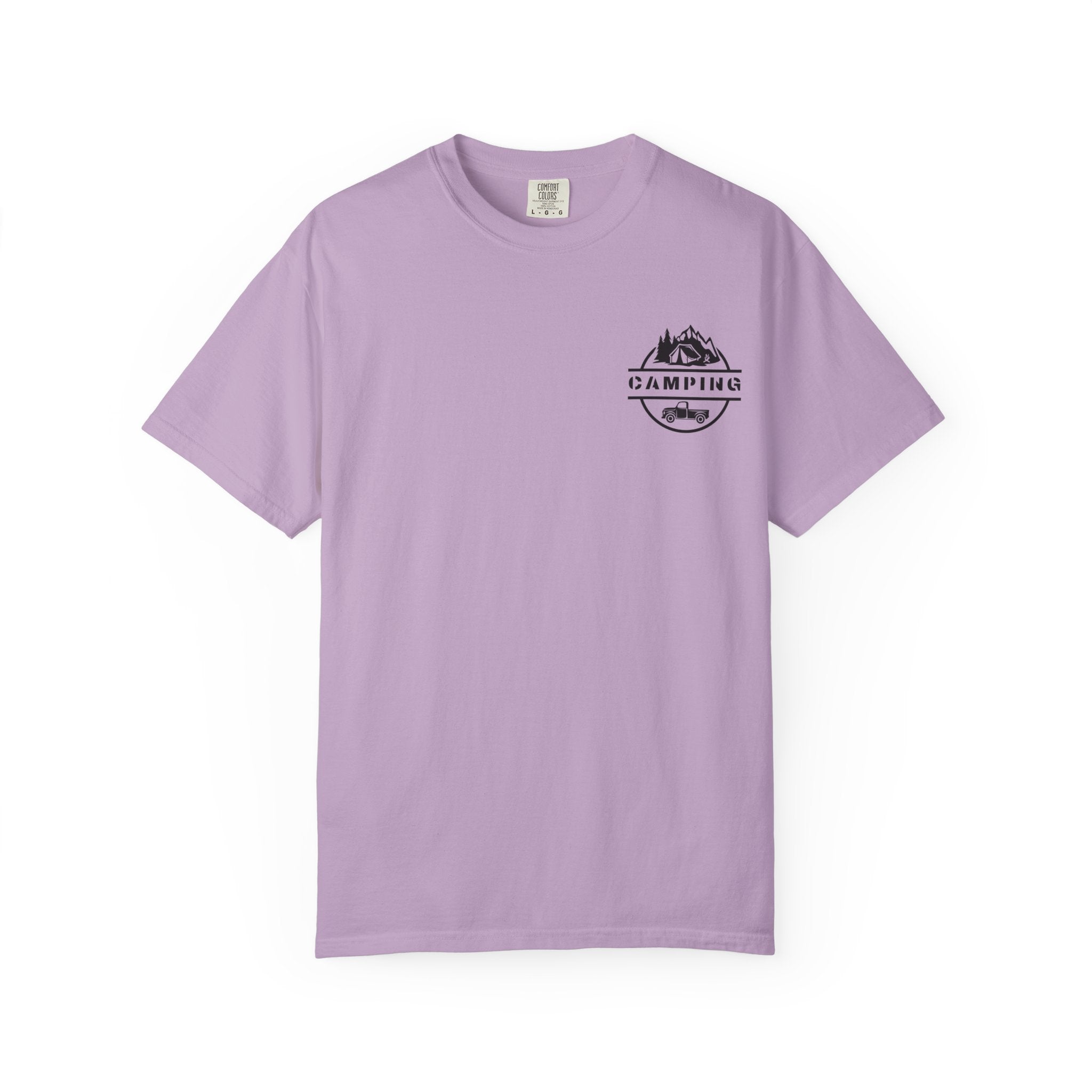Leafen Camping Unisex Garment-Dyed T-shirt, Casual Wear, Summer Vibe, Gift for Friends, Relaxed Everyday Style