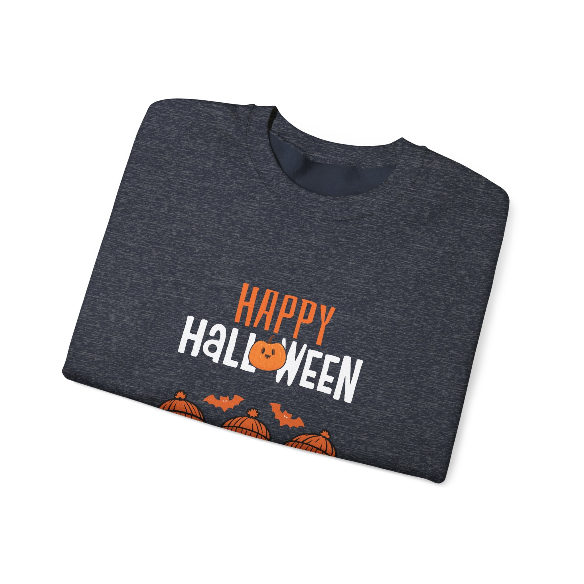 Leafen Happy Halloween Sweatshirt, Cozy Crewneck, Unisex Gift, Perfect for Halloween, Casual Wear