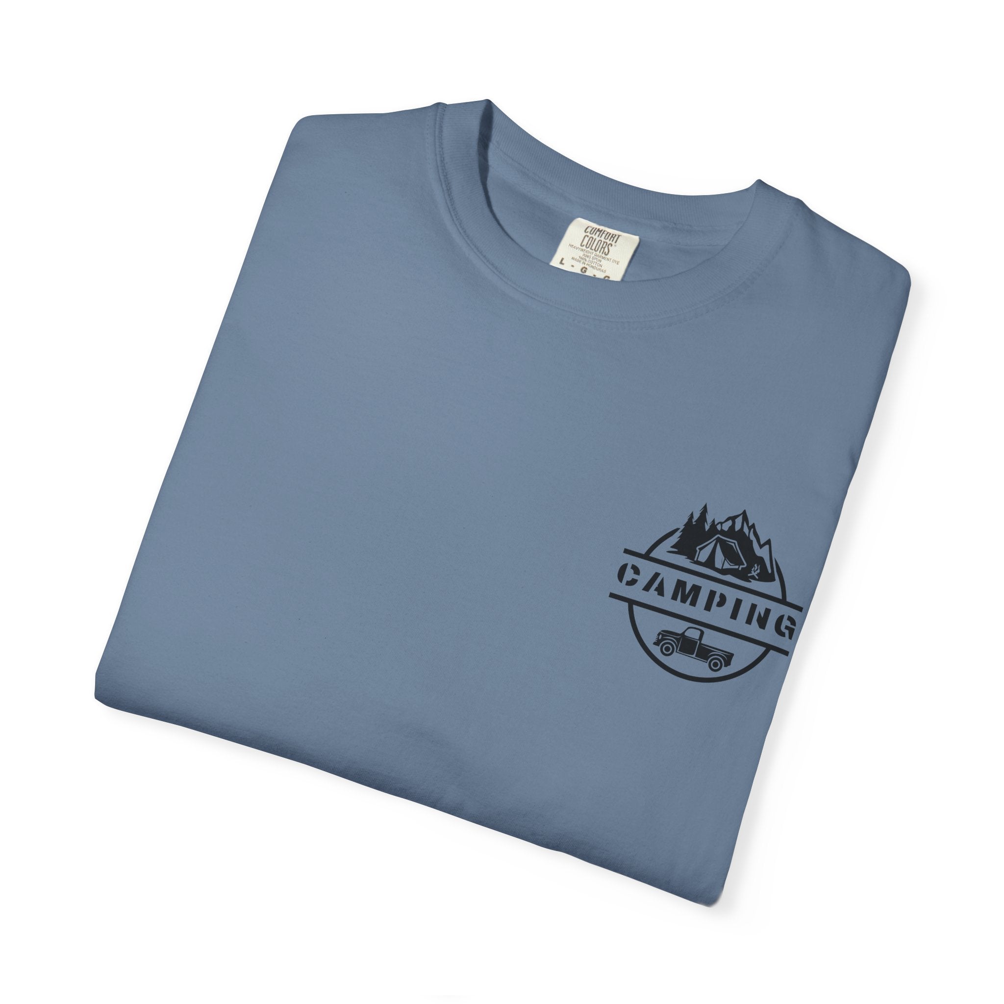 Leafen Camping Unisex Garment-Dyed T-shirt, Casual Wear, Summer Vibe, Gift for Friends, Relaxed Everyday Style