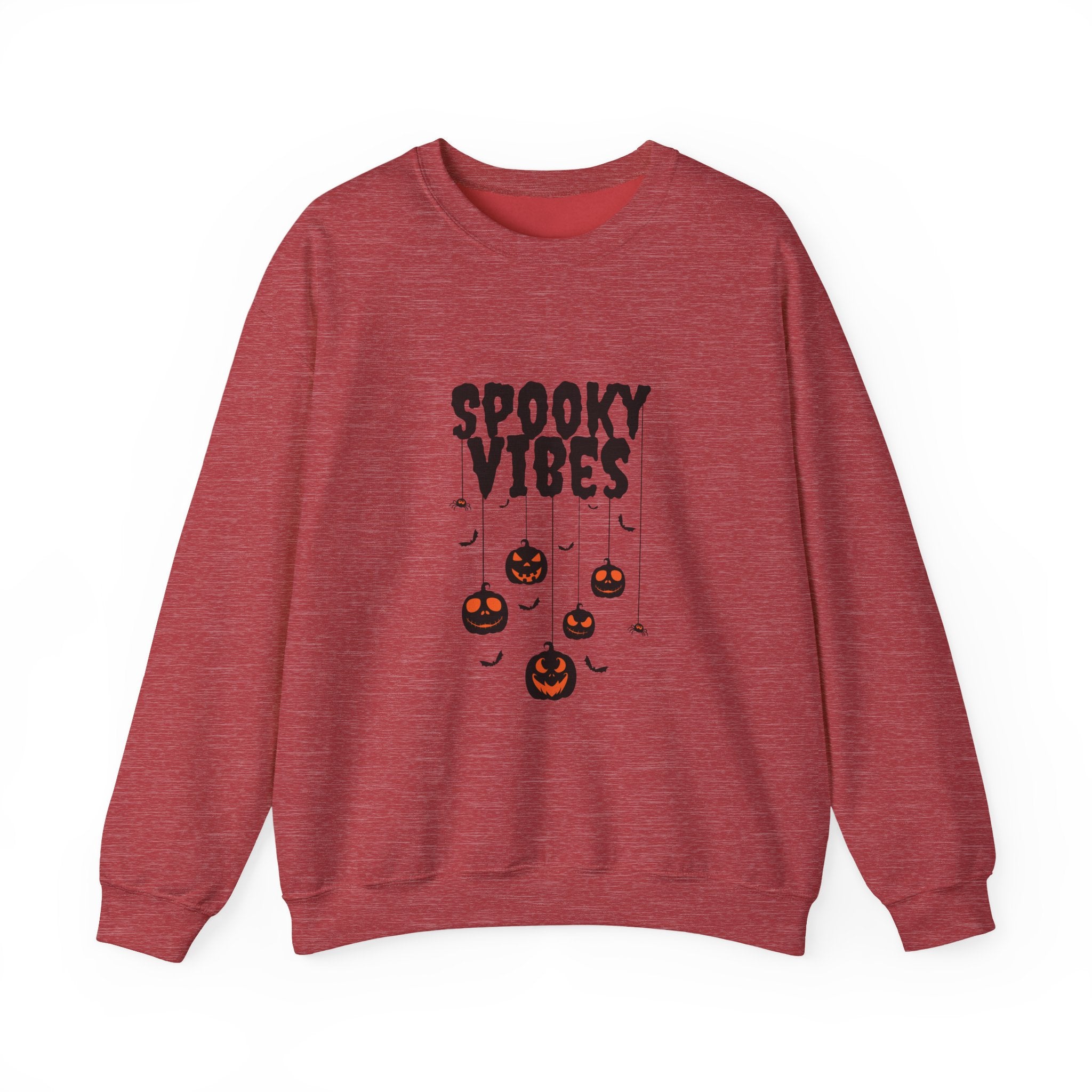 Leafen Spooky Vibes Unisex Garment-Dyed T-Shirt – 100% Ring-Spun Cotton, Soft Relaxed Fit Crewneck Tee for Men & Women