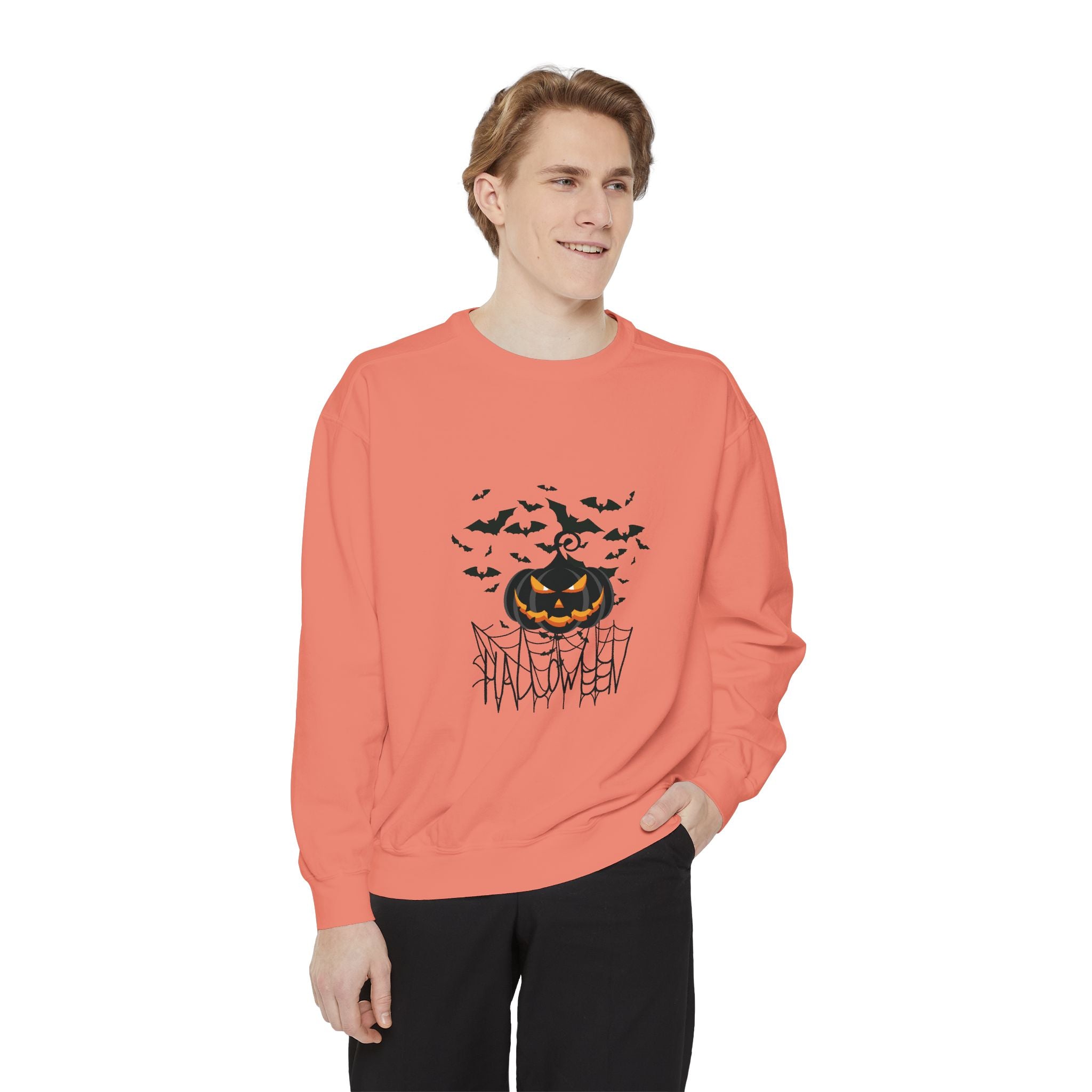 Leafen Halloween Web Unisex Sweatshirt, Casual Crewneck, Gift for Friends, Motivational Apparel, Everyday Comfort Wear