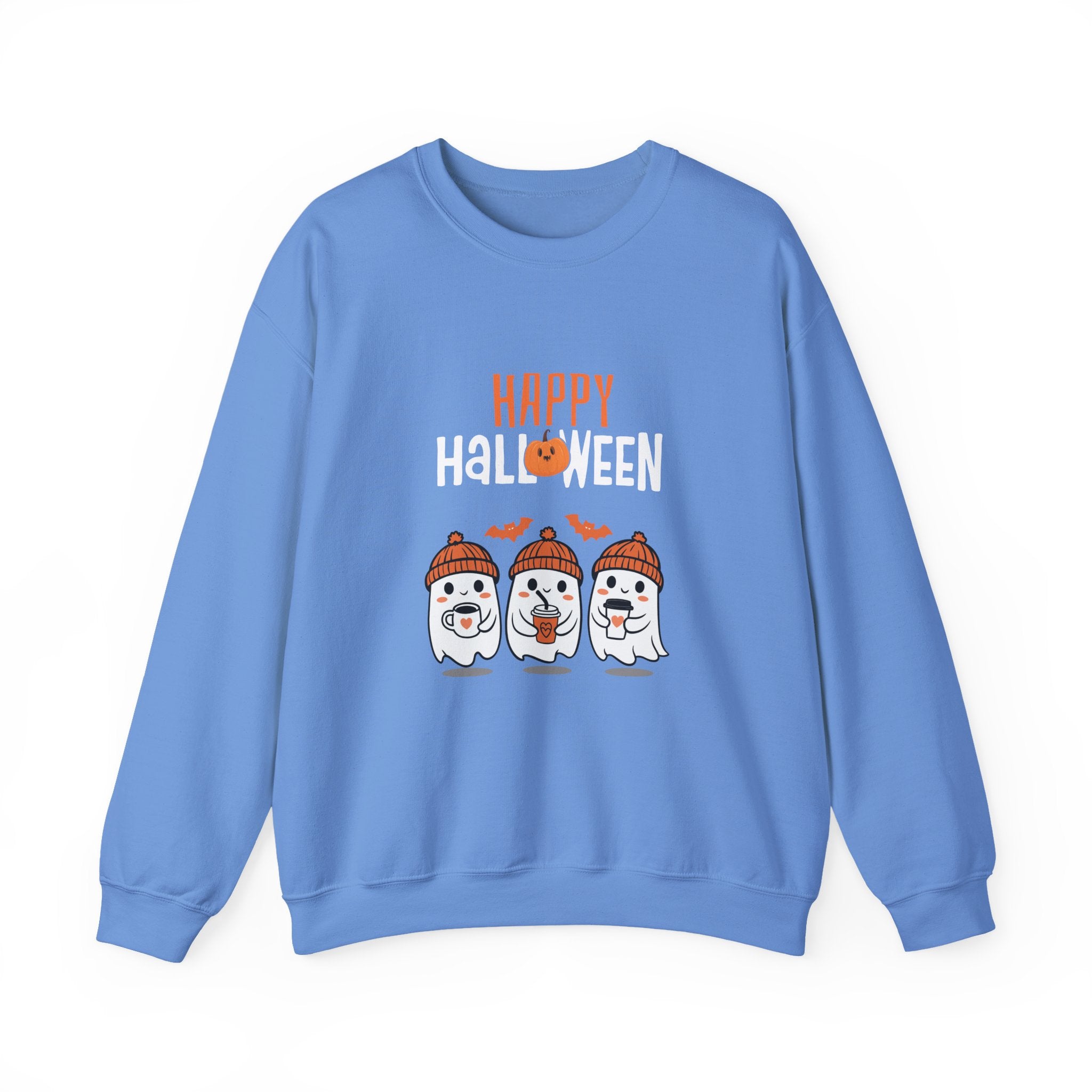 Leafen Happy Halloween Sweatshirt, Cozy Crewneck, Unisex Gift, Perfect for Halloween, Casual Wear