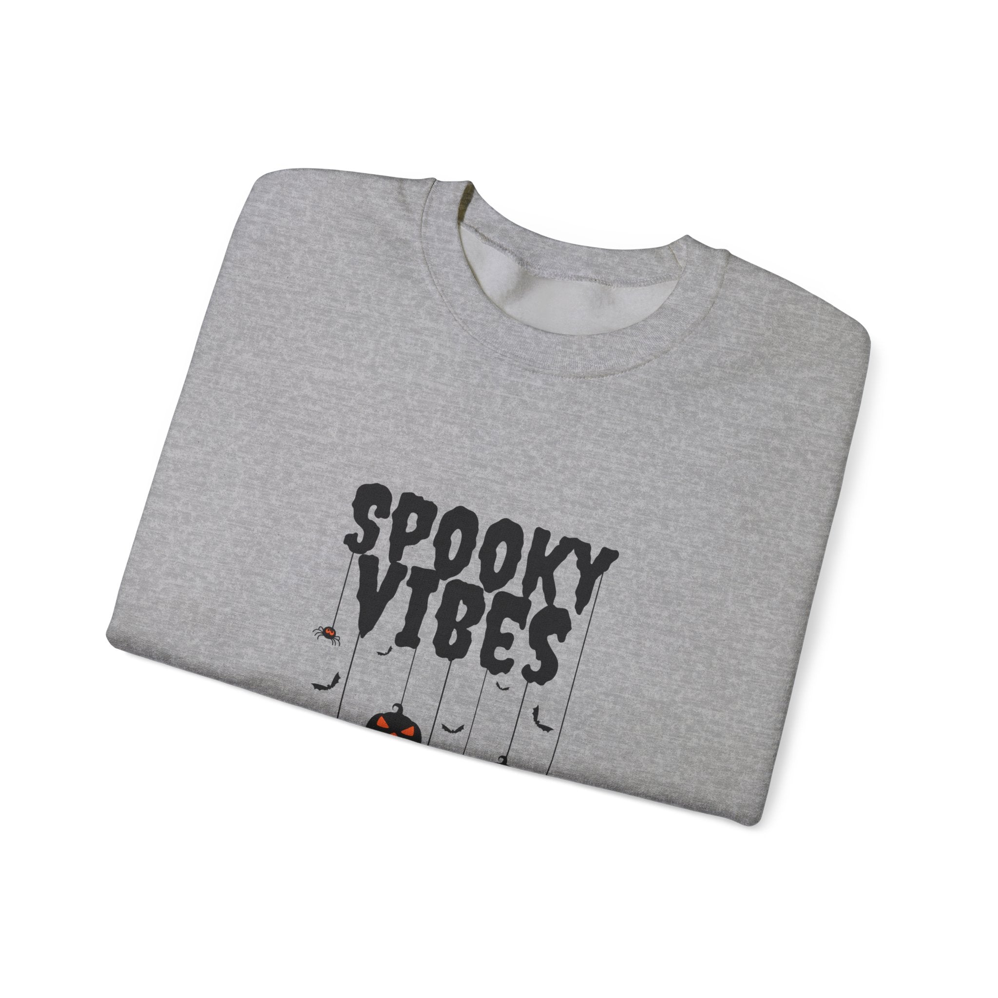 Leafen Spooky Vibes Unisex Garment-Dyed T-Shirt – 100% Ring-Spun Cotton, Soft Relaxed Fit Crewneck Tee for Men & Women