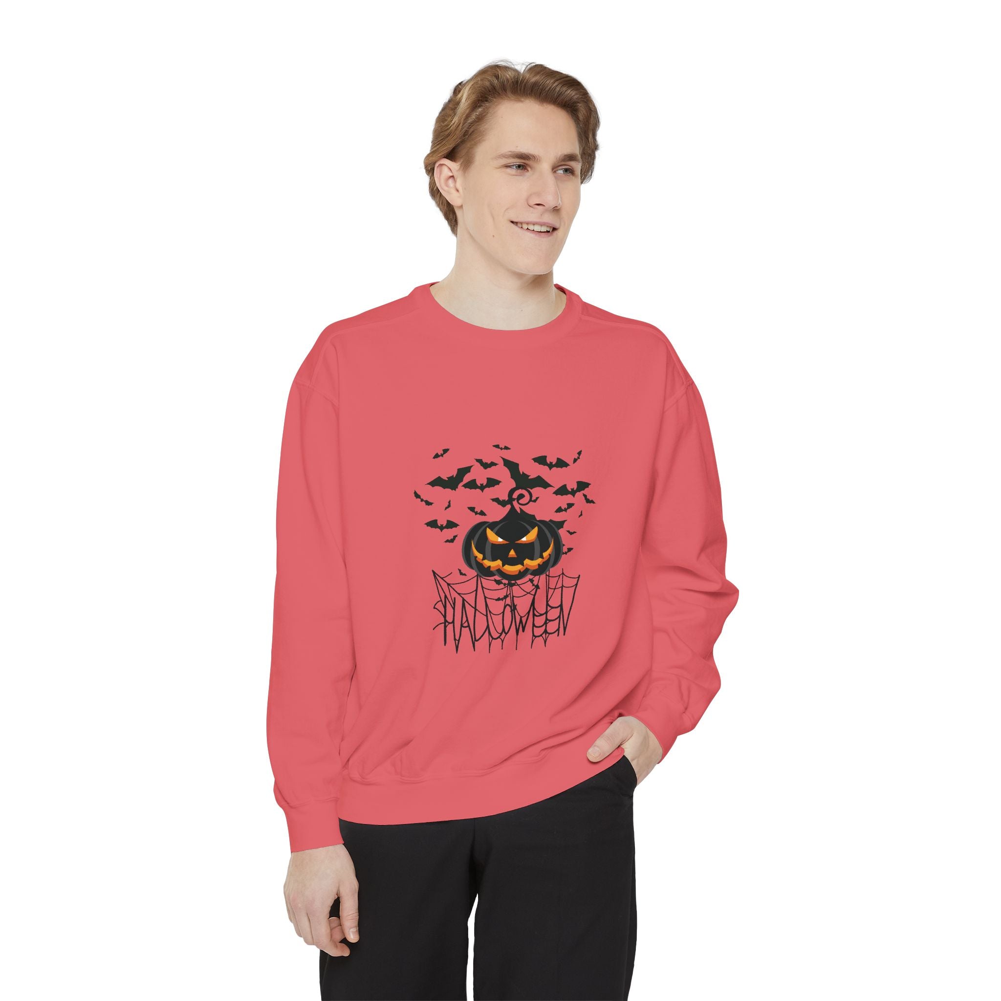Leafen Halloween Web Unisex Sweatshirt, Casual Crewneck, Gift for Friends, Motivational Apparel, Everyday Comfort Wear