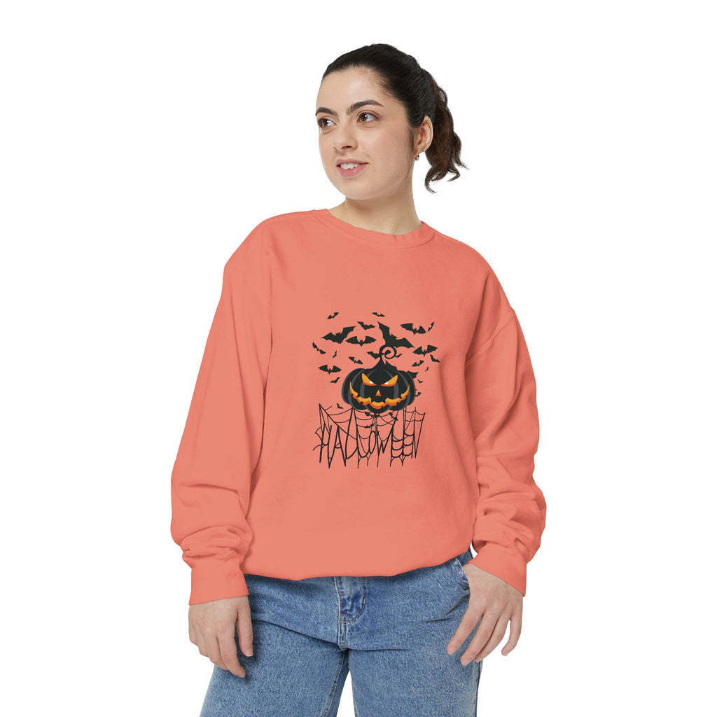 Leafen Halloween Web Unisex Sweatshirt, Casual Crewneck, Gift for Friends, Motivational Apparel, Everyday Comfort Wear
