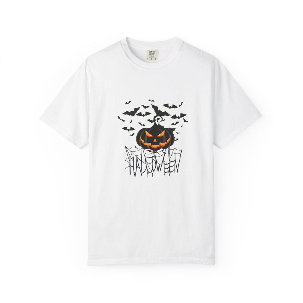 Halloween Vibe Unisex Garment-Dyed T-shirt, Casual Wear, Summer Vibe, Gift for Friends, Relaxed Everyday Style