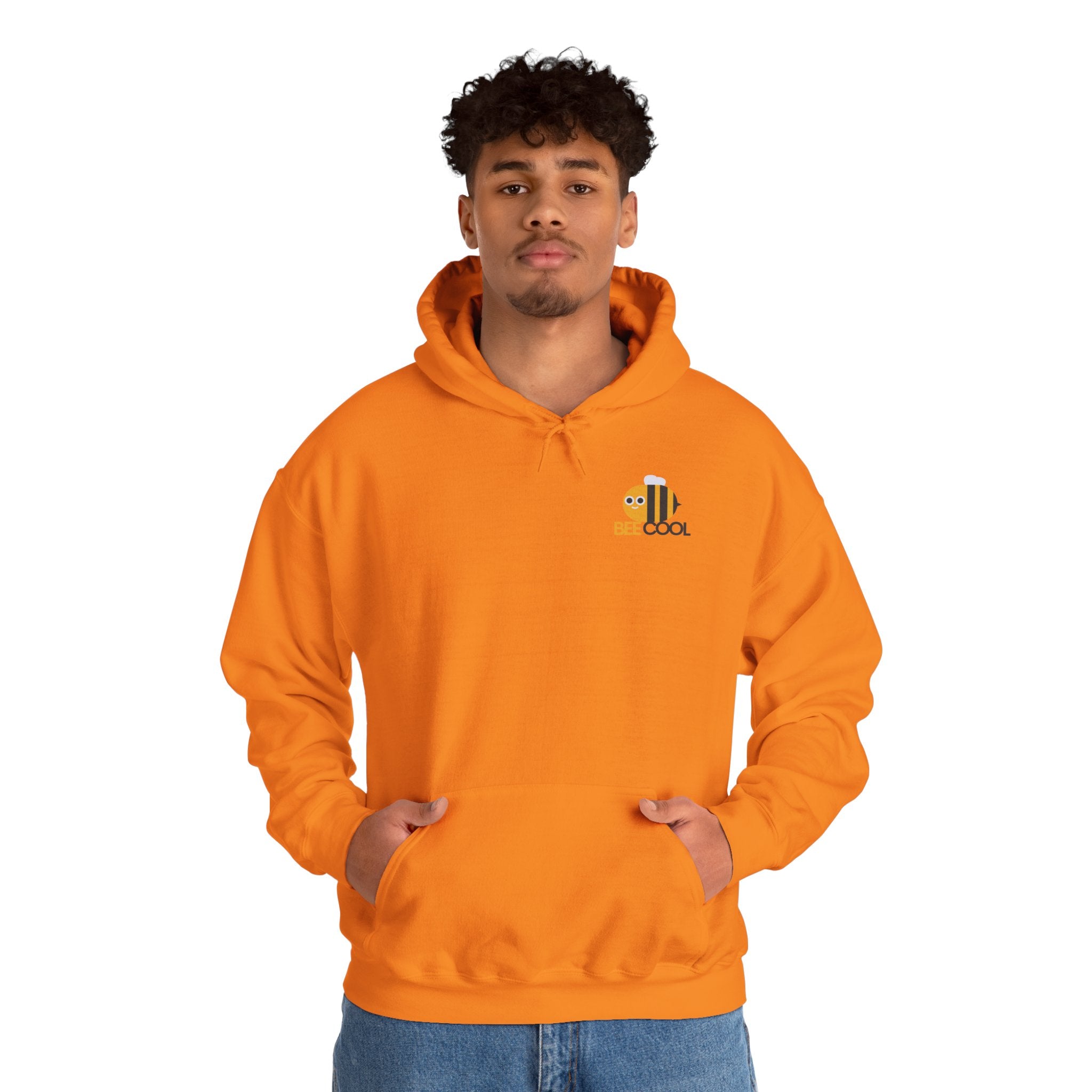 Leafen Bee Cool Unisex Heavy Blend™ Hooded Sweatshirt, Comfortable Casual Wear, Perfect Gift for Nature Lovers
