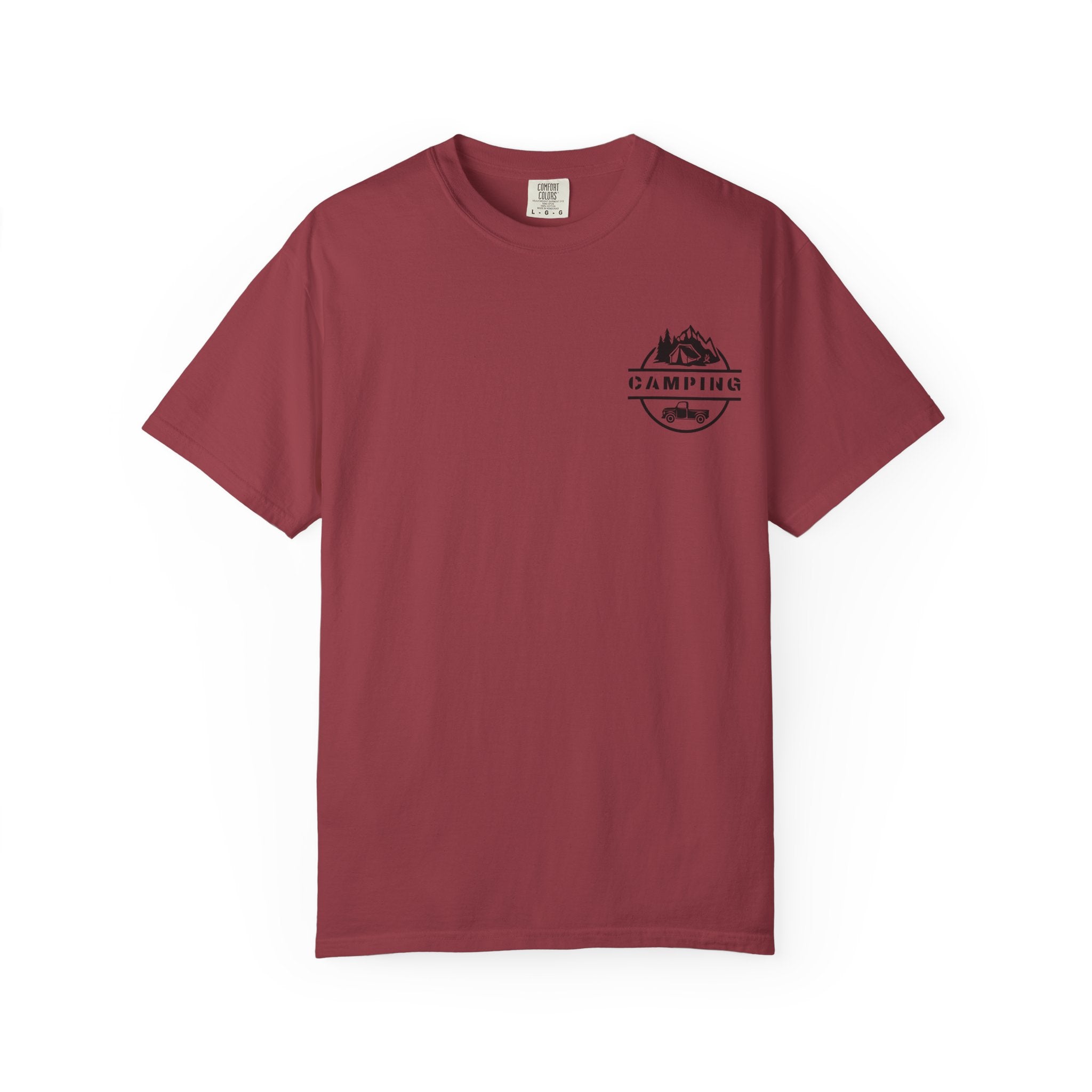 Leafen Camping Unisex Garment-Dyed T-shirt, Casual Wear, Summer Vibe, Gift for Friends, Relaxed Everyday Style