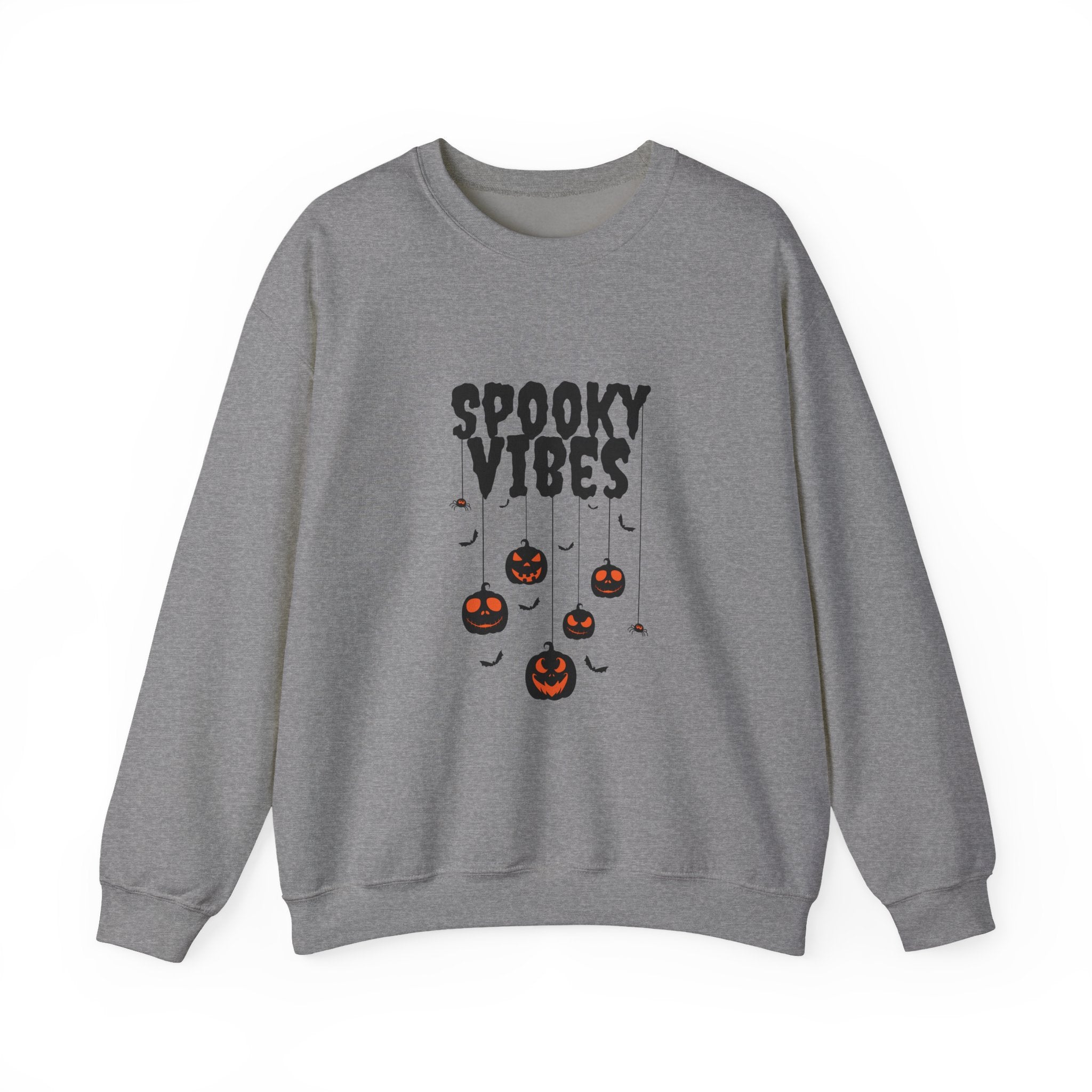 Leafen Spooky Vibes Unisex Garment-Dyed T-Shirt – 100% Ring-Spun Cotton, Soft Relaxed Fit Crewneck Tee for Men & Women