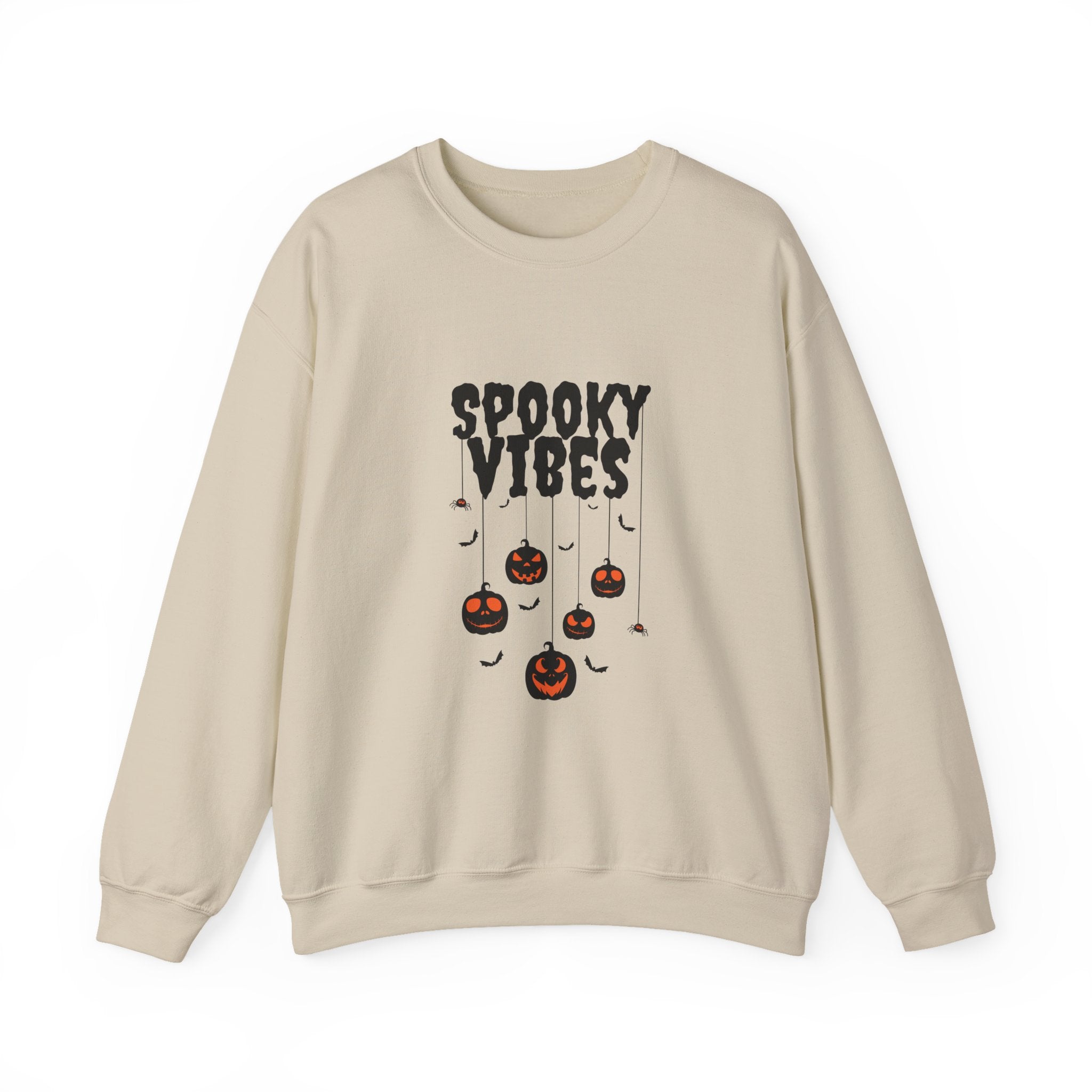 Leafen Spooky Vibes Unisex Garment-Dyed T-Shirt – 100% Ring-Spun Cotton, Soft Relaxed Fit Crewneck Tee for Men & Women