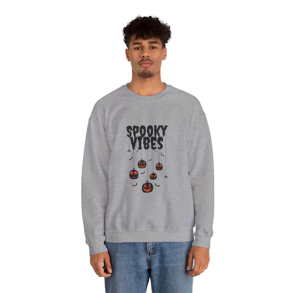 Leafen Spooky Vibes Unisex Garment-Dyed T-Shirt – 100% Ring-Spun Cotton, Soft Relaxed Fit Crewneck Tee for Men & Women