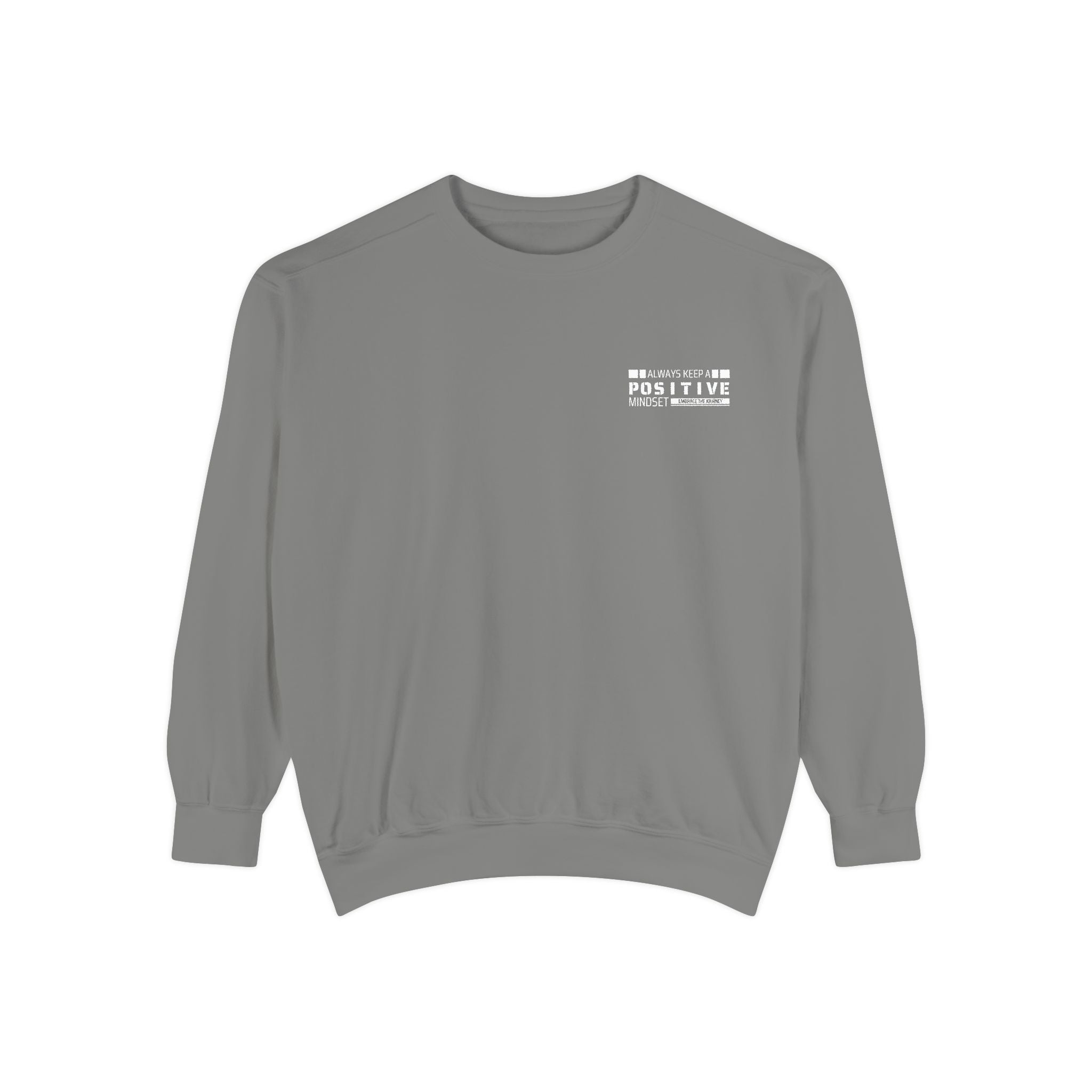 Leafen Positive Vibes Unisex Sweatshirt, Casual Crewneck, Gift for Friends, Motivational Apparel, Everyday Comfort Wear