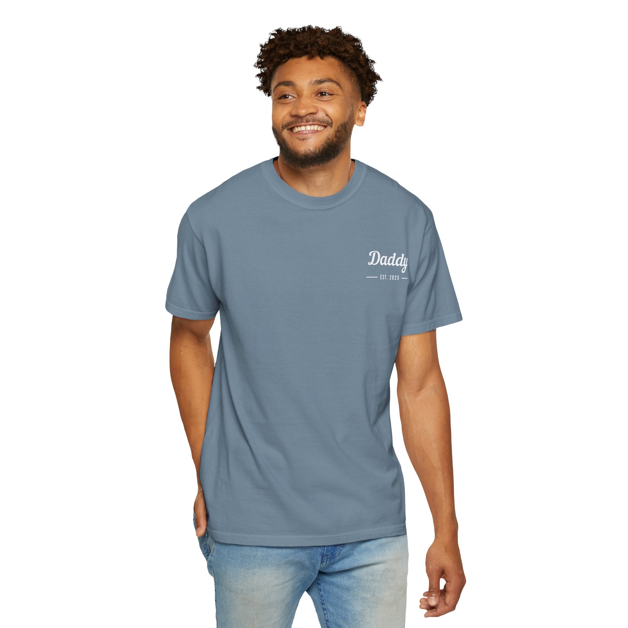 Leafen Daddy Est Unisex Garment-Dyed T-shirt, Casual Wear, Summer Vibe, Gift for Friends, Relaxed Everyday Style
