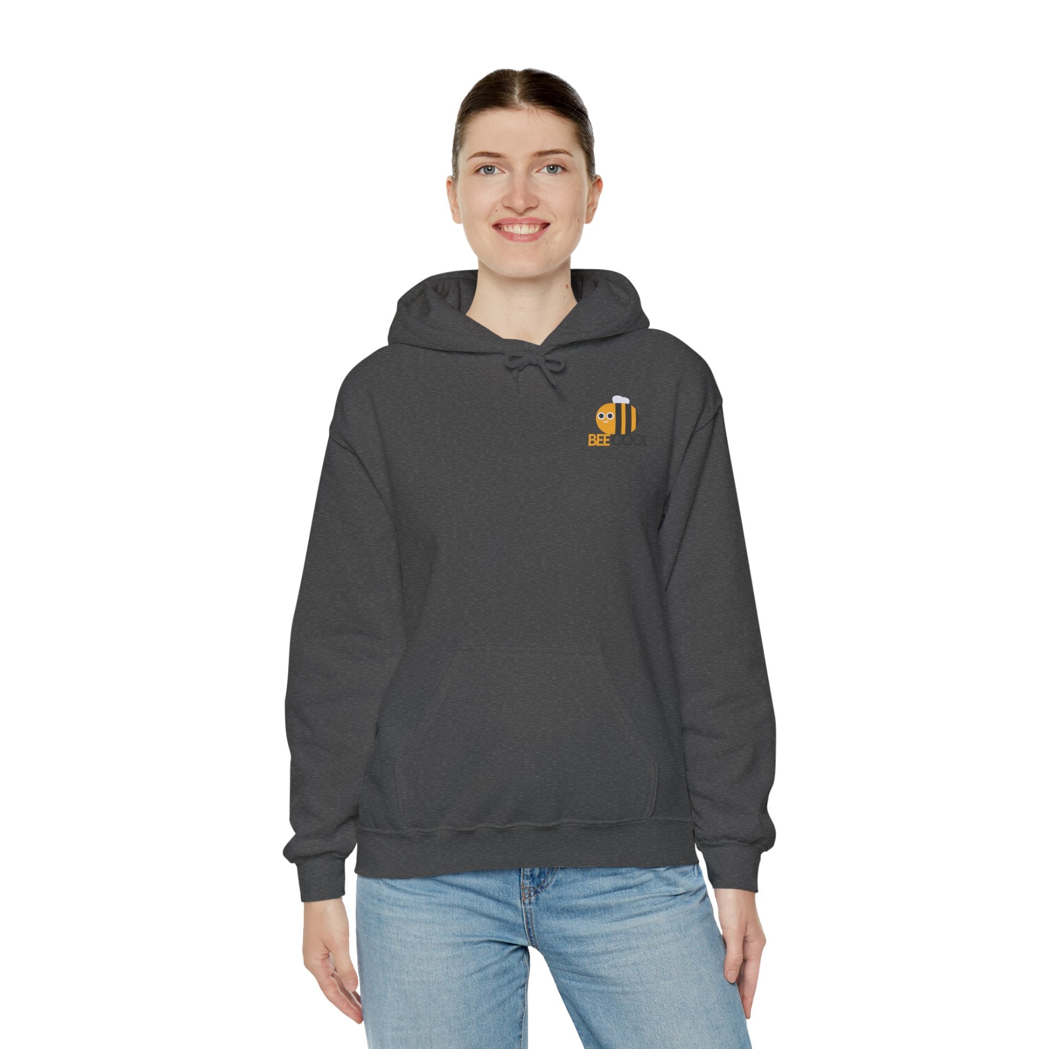 Leafen Bee Cool Unisex Heavy Blend™ Hooded Sweatshirt, Comfortable Casual Wear, Perfect Gift for Nature Lovers