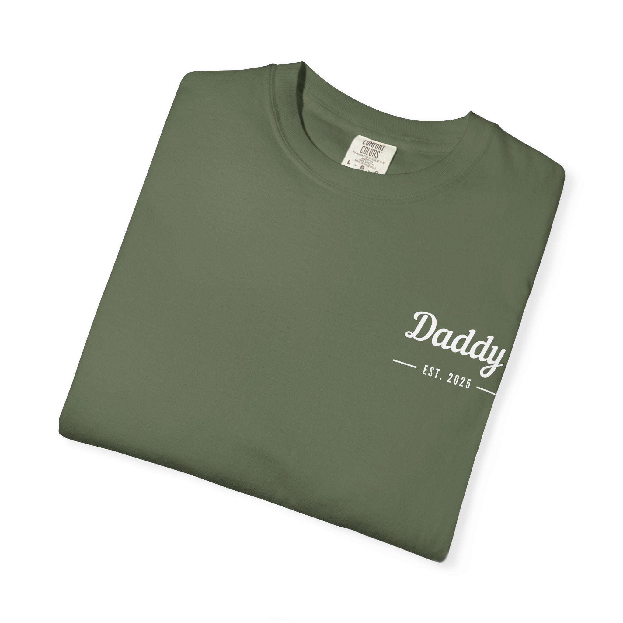 Leafen Daddy Est Unisex Garment-Dyed T-shirt, Casual Wear, Summer Vibe, Gift for Friends, Relaxed Everyday Style