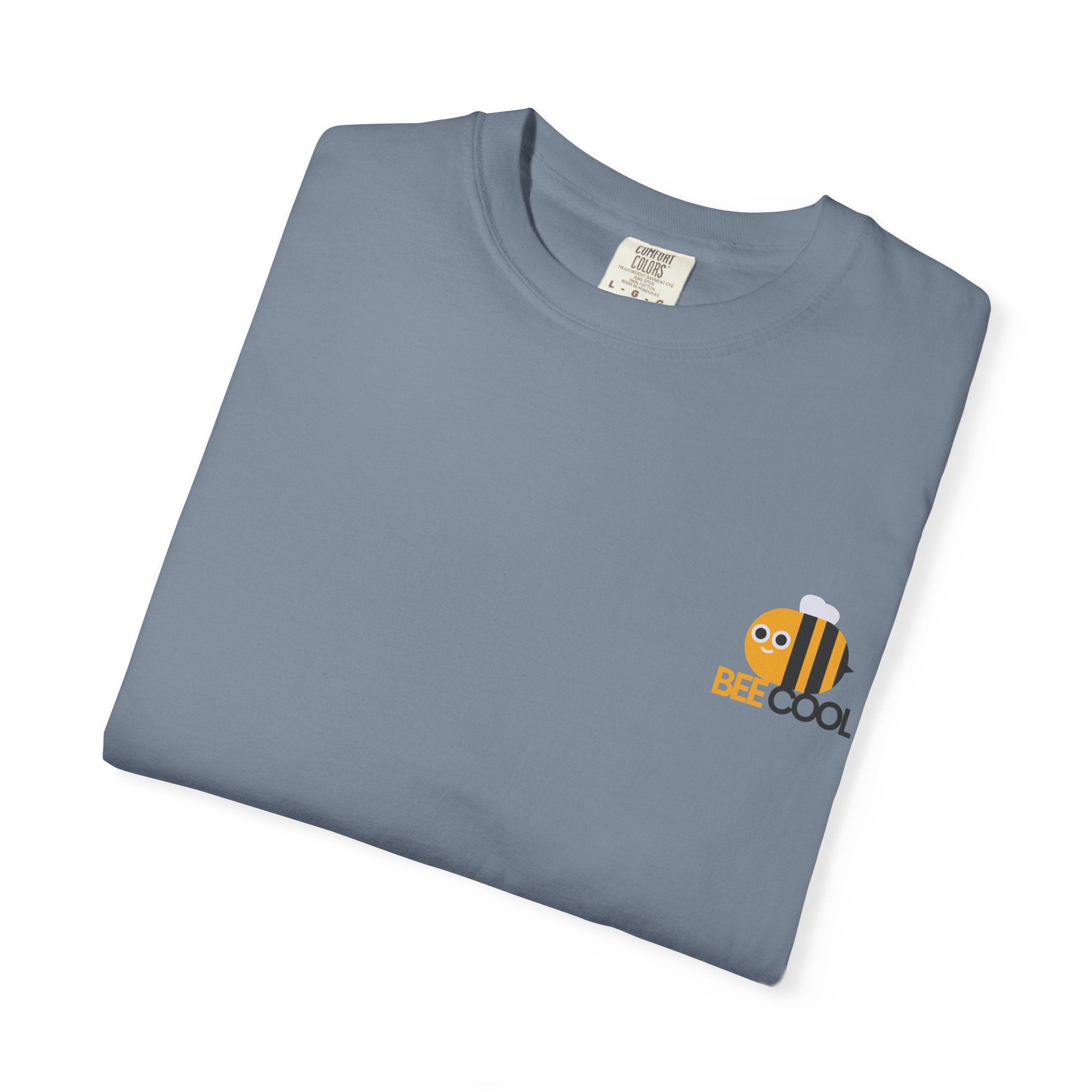 Leafen Bee Cool Unisex Garment-Dyed T-shirt, Casual Wear, Summer Vibe, Gift for Friends, Relaxed Everyday Style