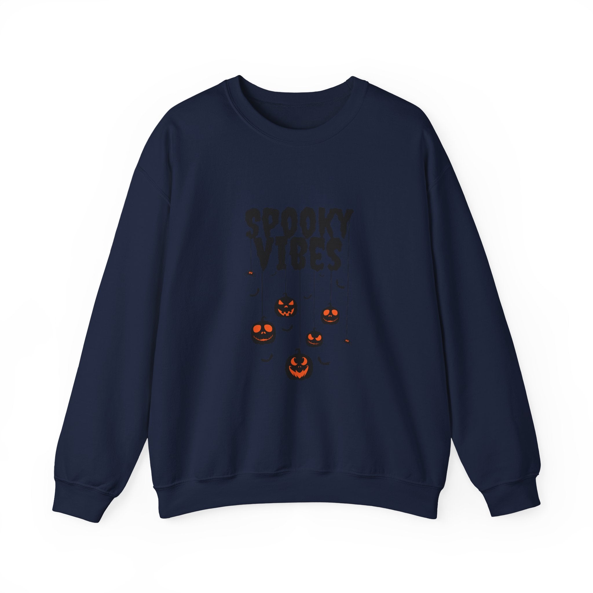 Leafen Spooky Vibes Unisex Garment-Dyed T-Shirt – 100% Ring-Spun Cotton, Soft Relaxed Fit Crewneck Tee for Men & Women