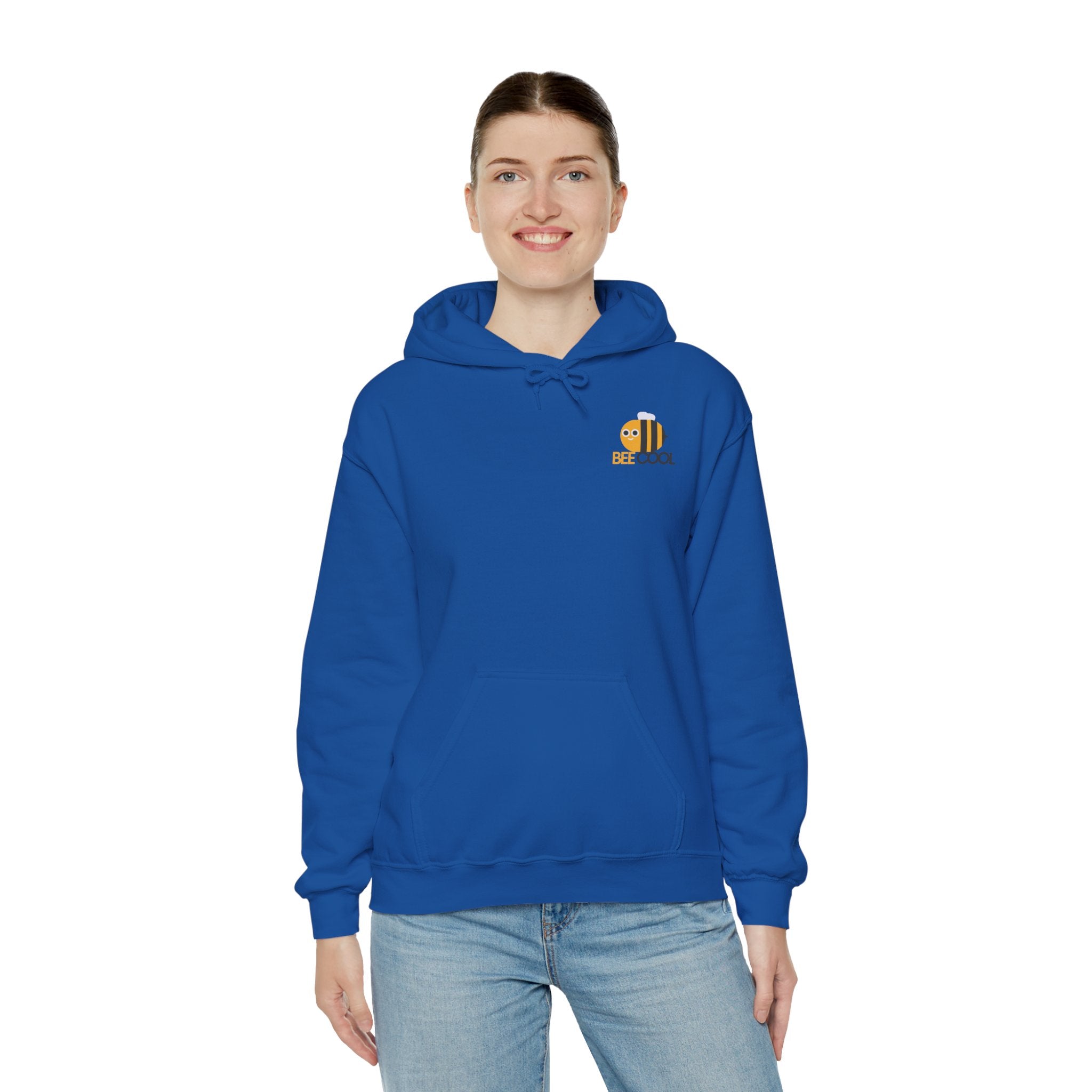 Leafen Bee Cool Unisex Heavy Blend™ Hooded Sweatshirt, Comfortable Casual Wear, Perfect Gift for Nature Lovers