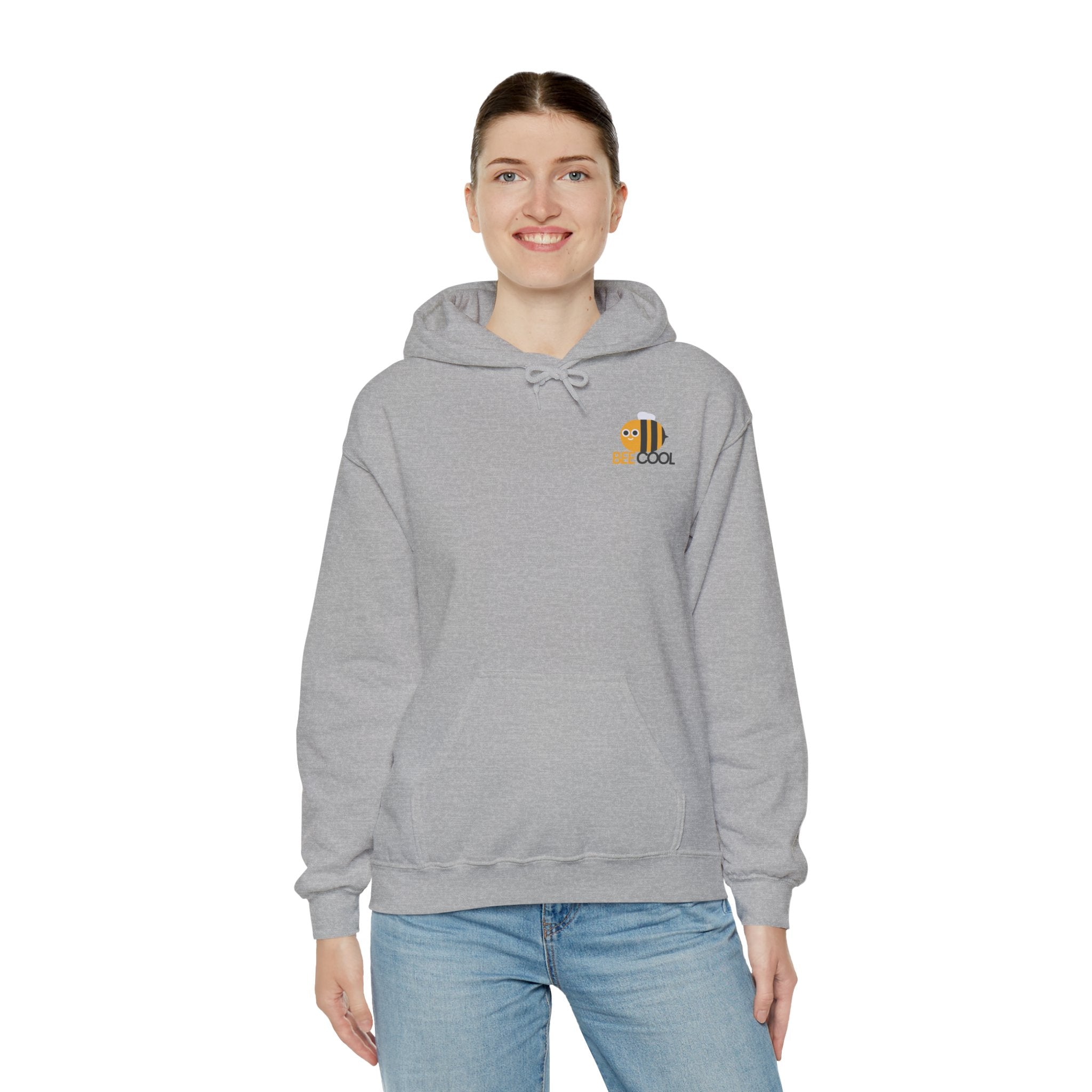 Leafen Bee Cool Unisex Heavy Blend™ Hooded Sweatshirt, Comfortable Casual Wear, Perfect Gift for Nature Lovers