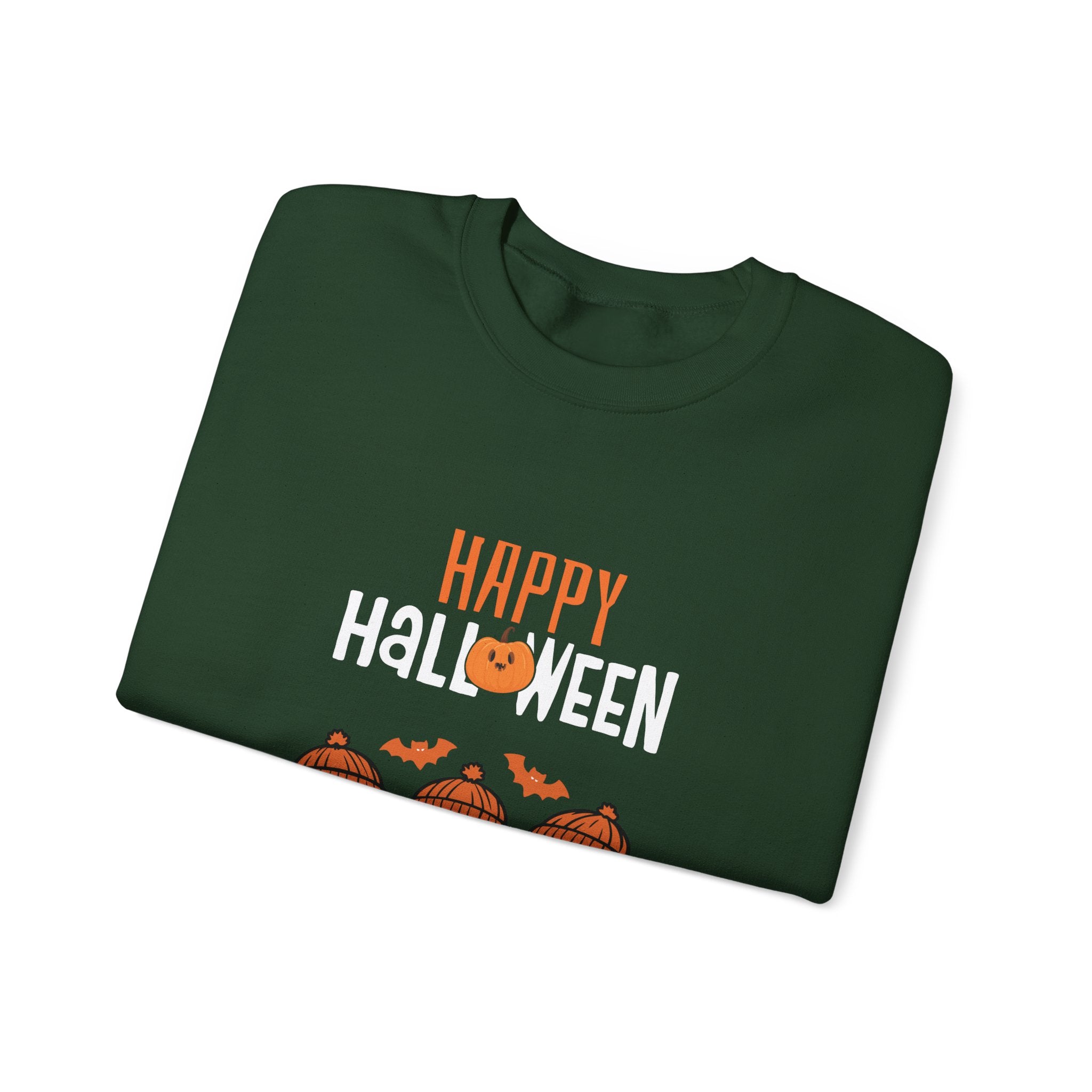 Leafen Happy Halloween Sweatshirt, Cozy Crewneck, Unisex Gift, Perfect for Halloween, Casual Wear