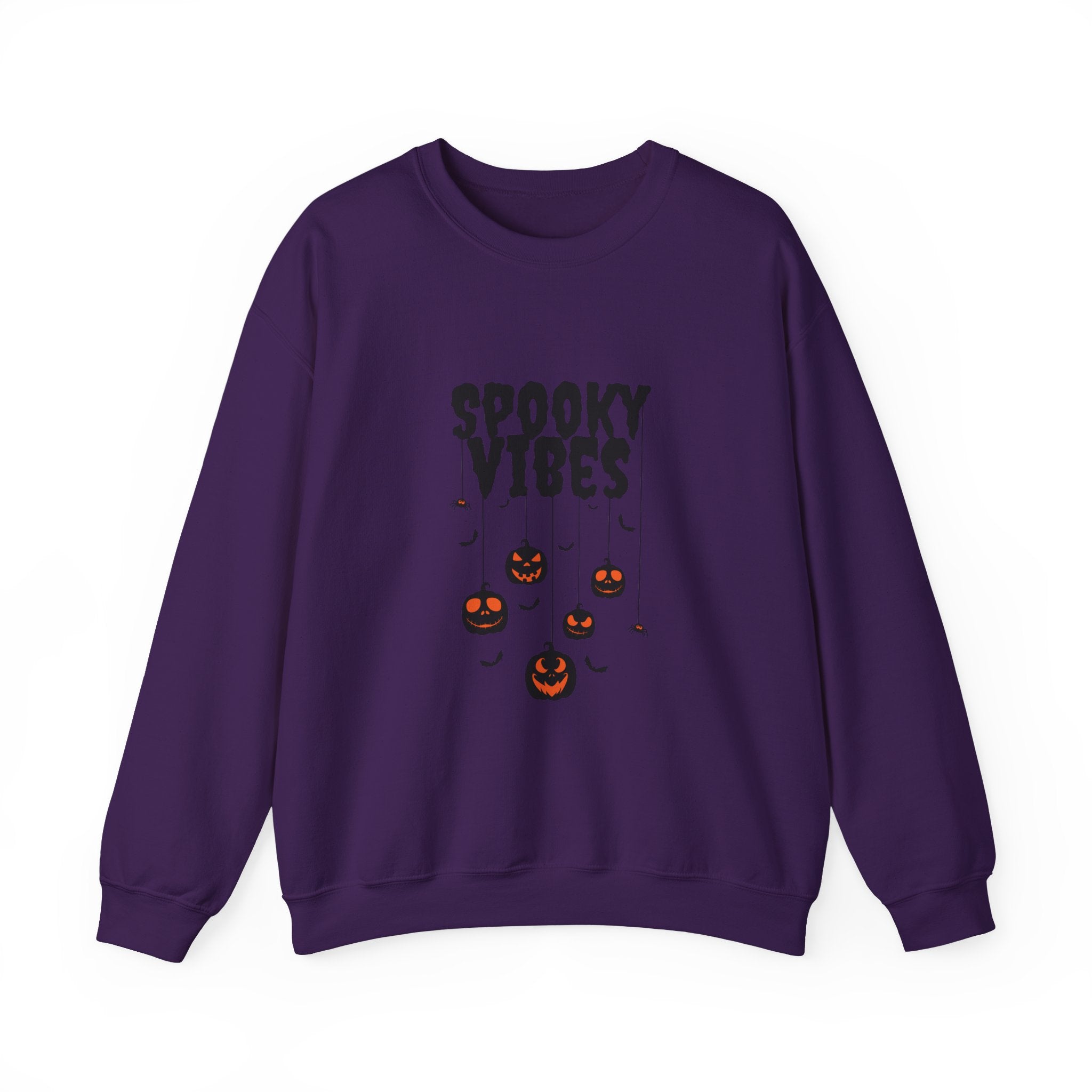 Leafen Spooky Vibes Unisex Garment-Dyed T-Shirt – 100% Ring-Spun Cotton, Soft Relaxed Fit Crewneck Tee for Men & Women