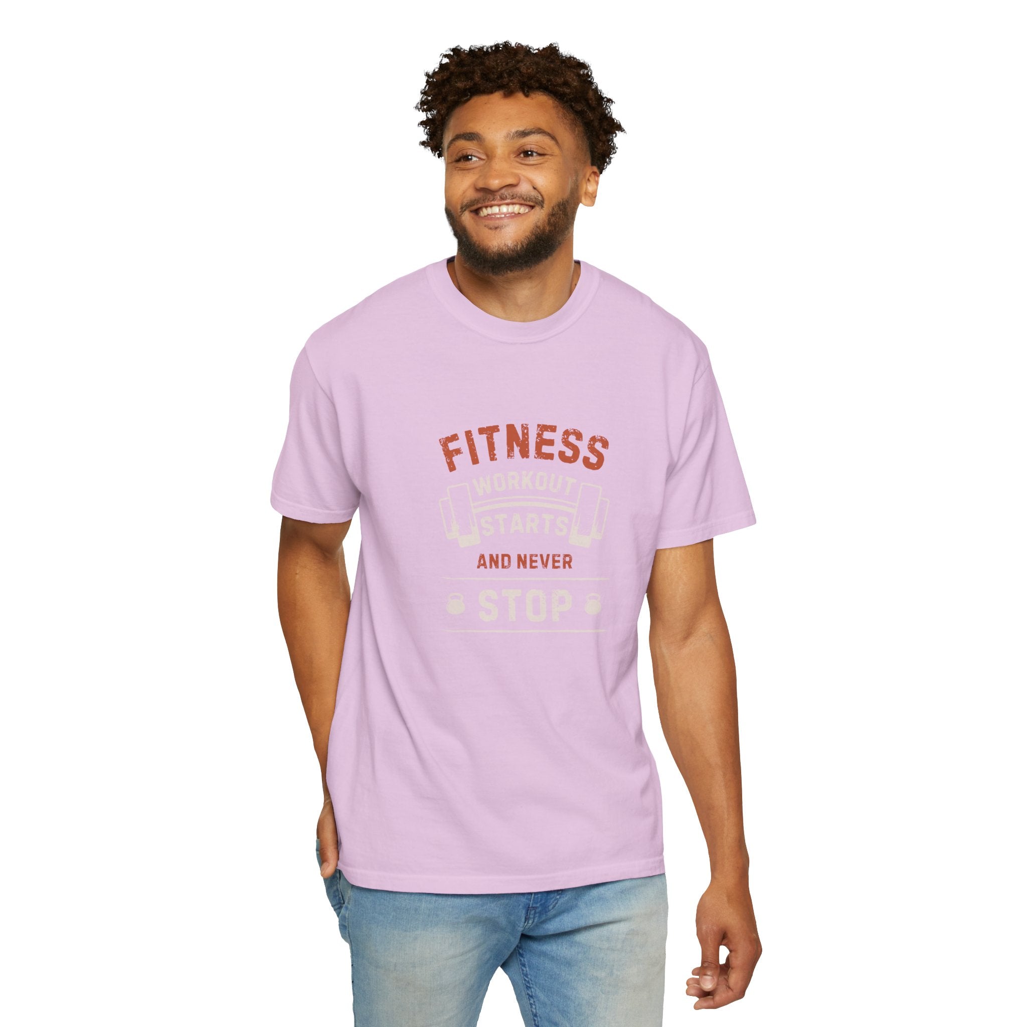 Fitness Workout Unisex Garment-Dyed T-shirt, Casual Wear, Summer Vibe, Gift for Friends, Motivational Relaxed Everyday Style