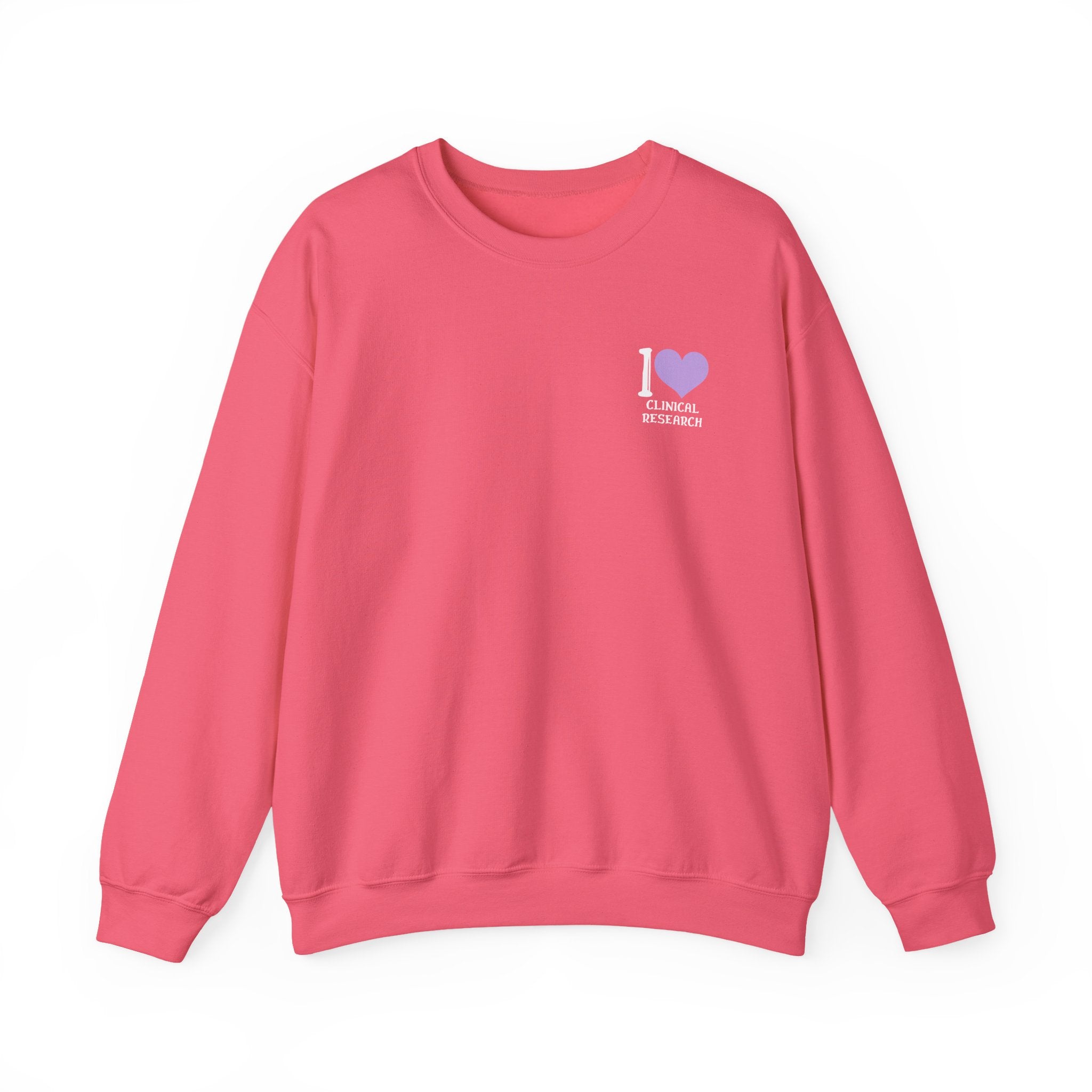 Leafen I Love Research Sweatshirt, Cozy Crewneck, Unisex Gift, Perfect for Researchers, Science Lovers, Casual Wear