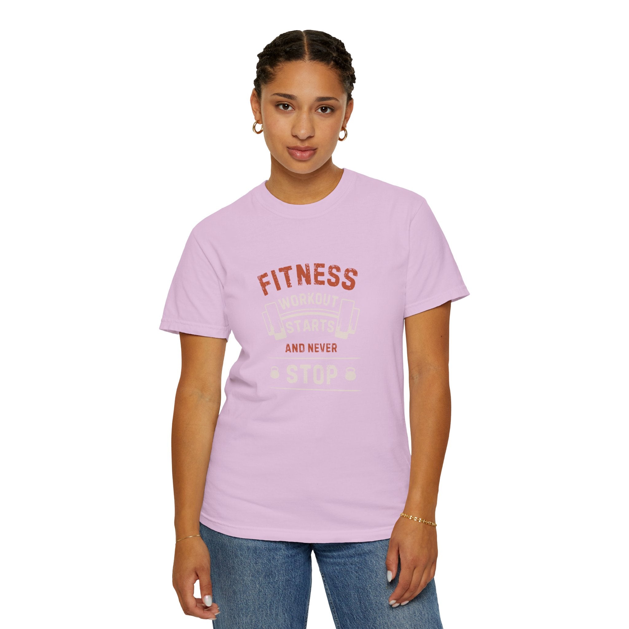 Fitness Workout Unisex Garment-Dyed T-shirt, Casual Wear, Summer Vibe, Gift for Friends, Motivational Relaxed Everyday Style