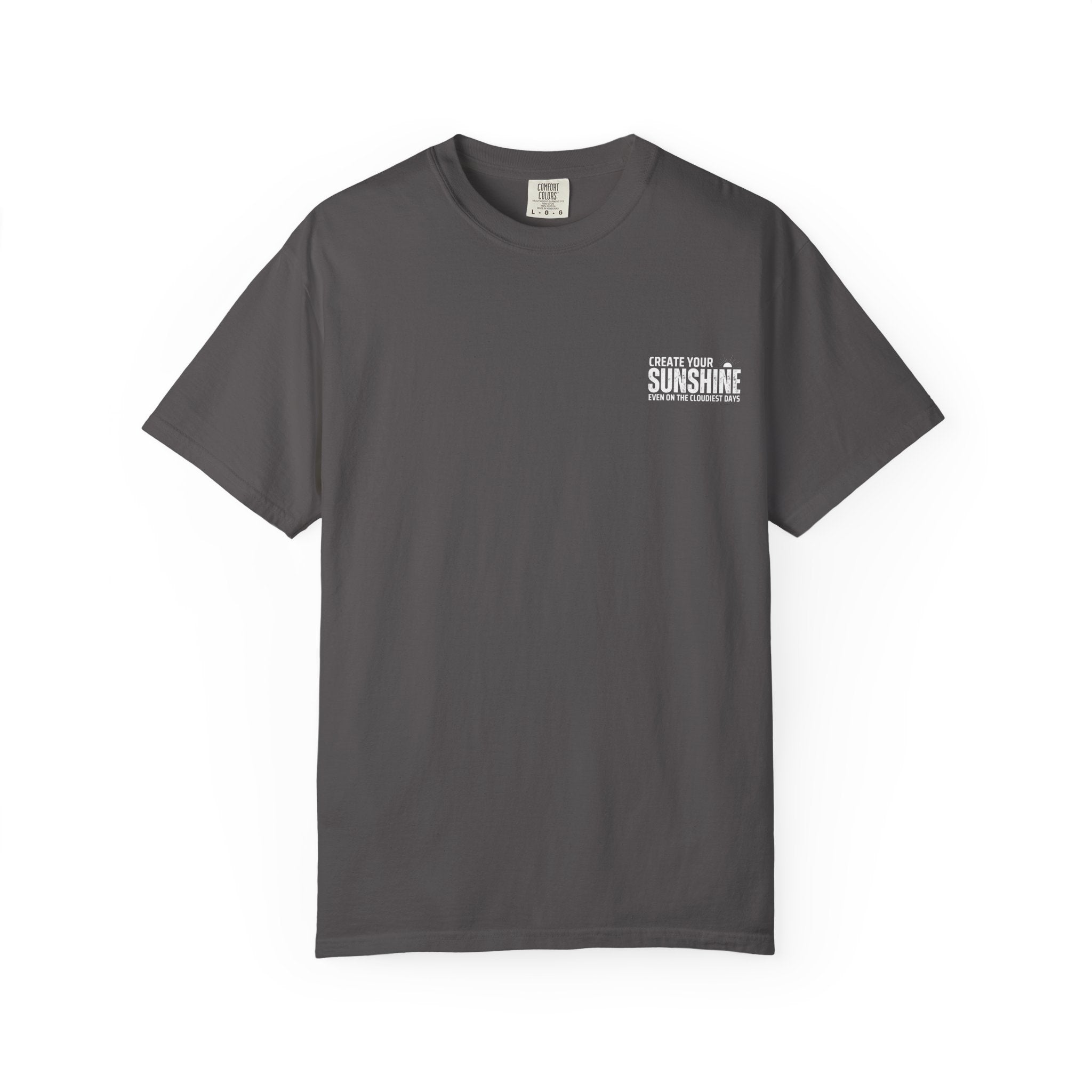 Leafen Create Sunshine Unisex Garment-Dyed T-shirt, Casual Wear, Summer Vibe, Gift for Friends, Relaxed Everyday Style