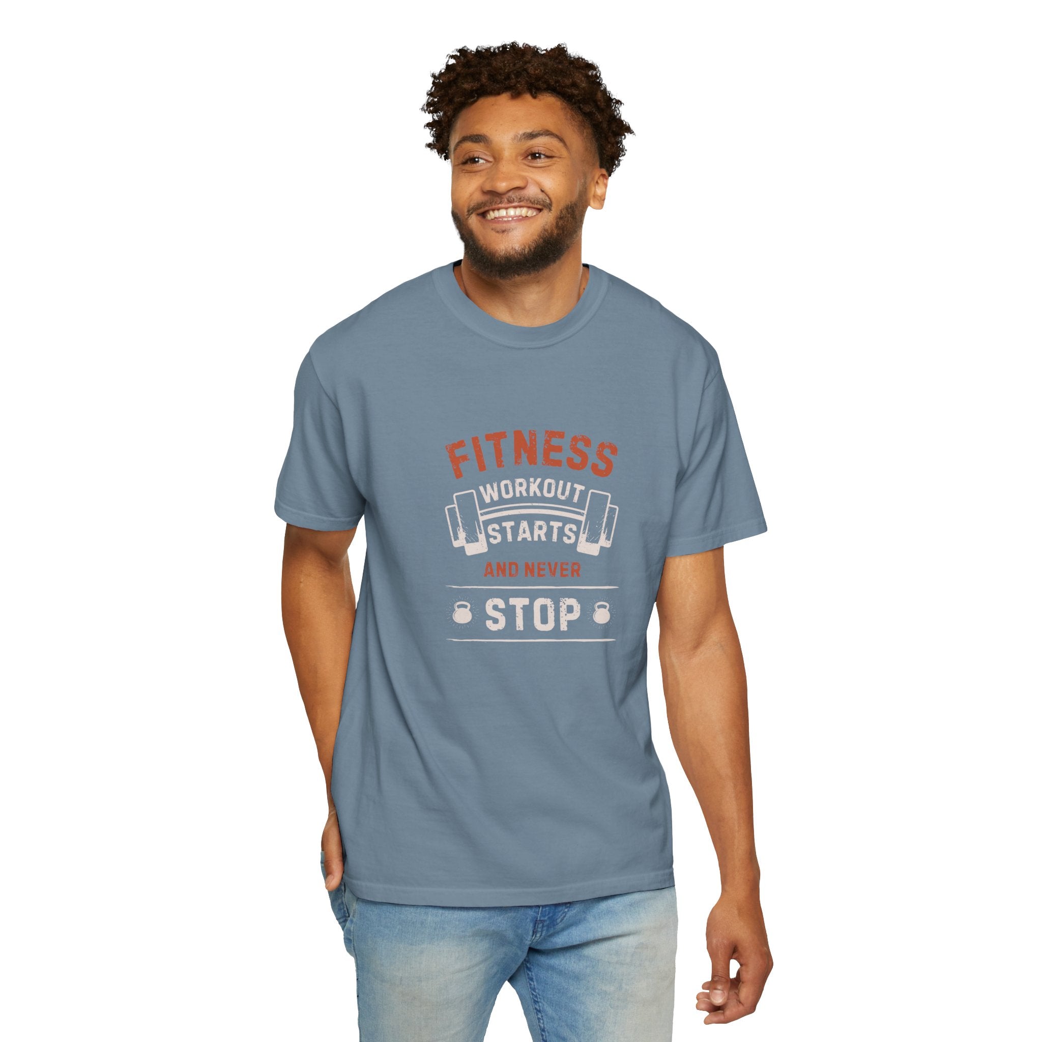 Fitness Workout Unisex Garment-Dyed T-shirt, Casual Wear, Summer Vibe, Gift for Friends, Motivational Relaxed Everyday Style