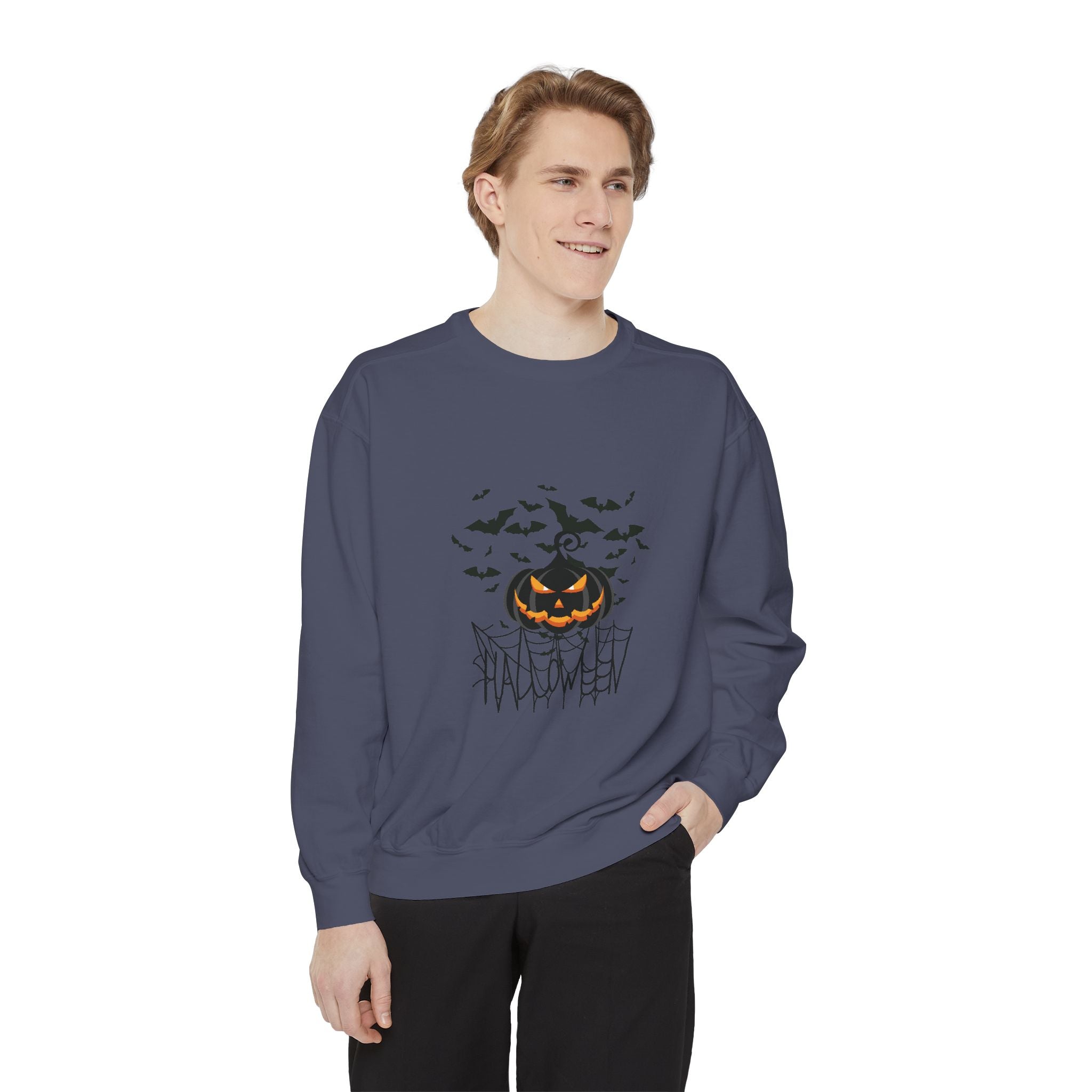 Leafen Halloween Web Unisex Sweatshirt, Casual Crewneck, Gift for Friends, Motivational Apparel, Everyday Comfort Wear