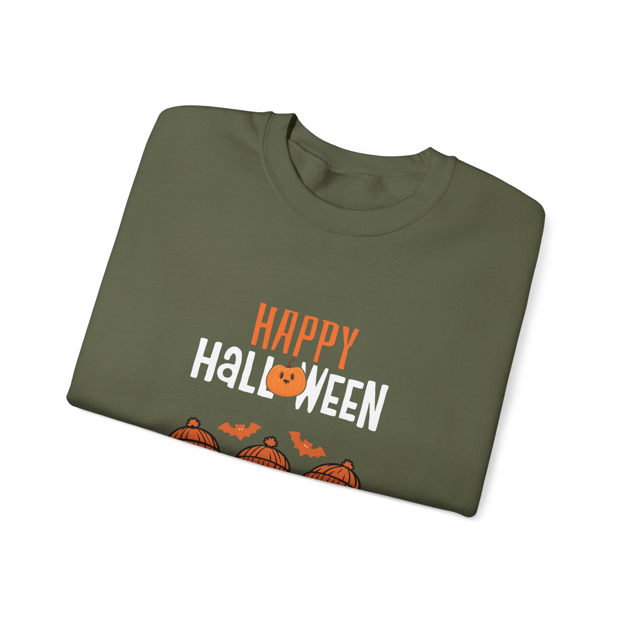 Leafen Happy Halloween Sweatshirt, Cozy Crewneck, Unisex Gift, Perfect for Halloween, Casual Wear