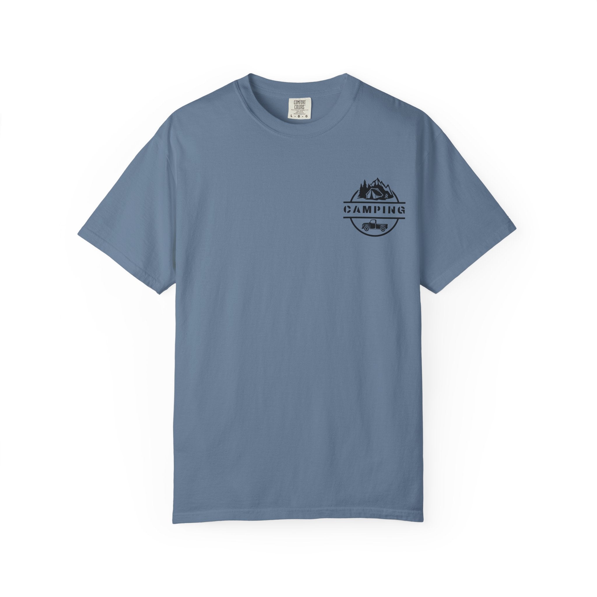 Leafen Camping Unisex Garment-Dyed T-shirt, Casual Wear, Summer Vibe, Gift for Friends, Relaxed Everyday Style