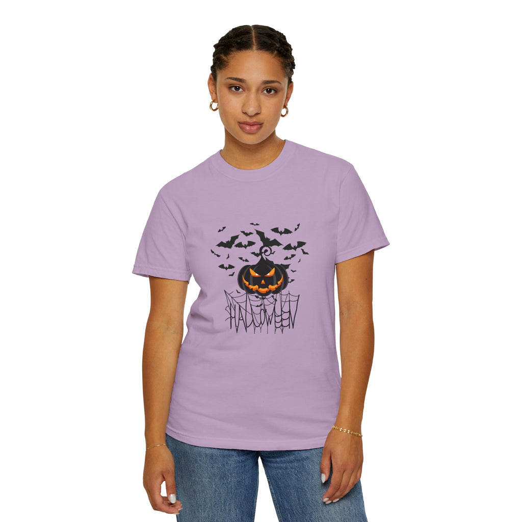 Halloween Vibe Unisex Garment-Dyed T-shirt, Casual Wear, Summer Vibe, Gift for Friends, Relaxed Everyday Style