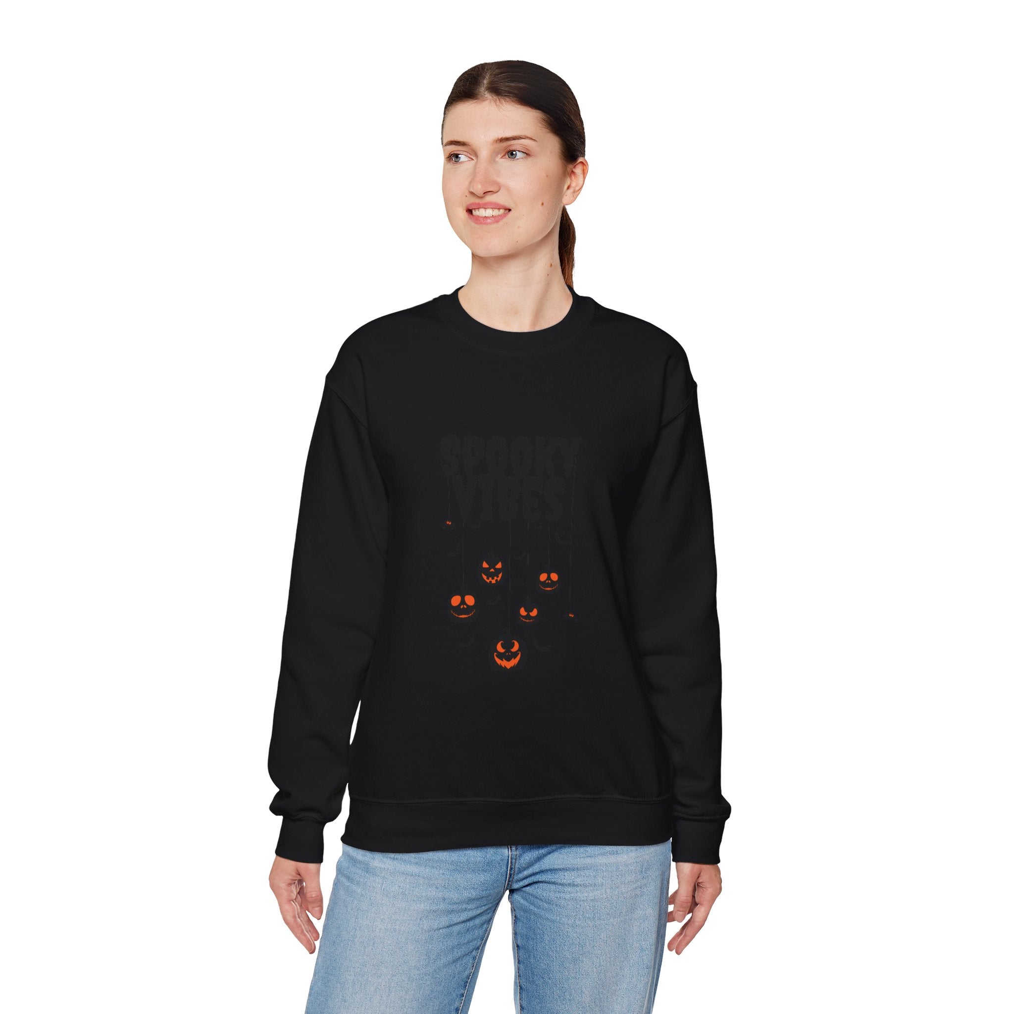 Leafen Spooky Vibes Unisex Garment-Dyed T-Shirt – 100% Ring-Spun Cotton, Soft Relaxed Fit Crewneck Tee for Men & Women