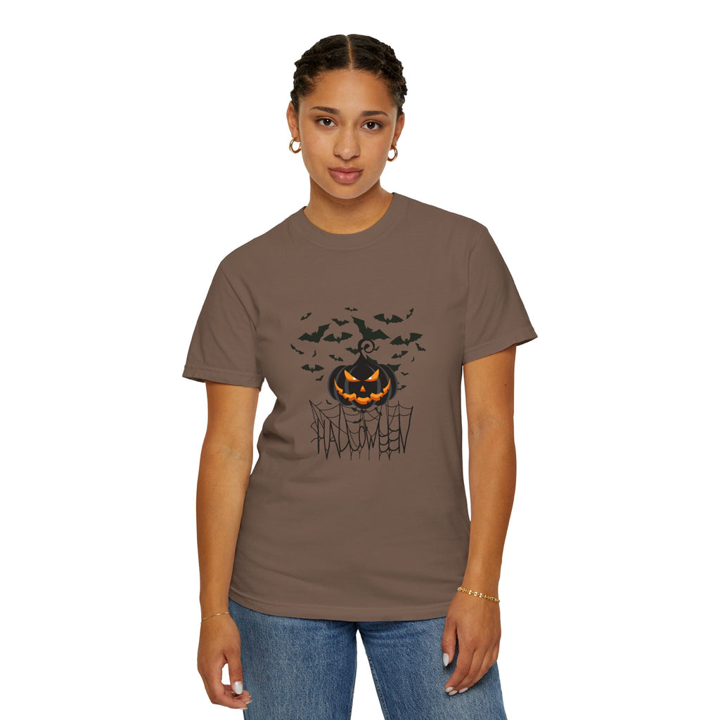 Halloween Vibe Unisex Garment-Dyed T-shirt, Casual Wear, Summer Vibe, Gift for Friends, Relaxed Everyday Style