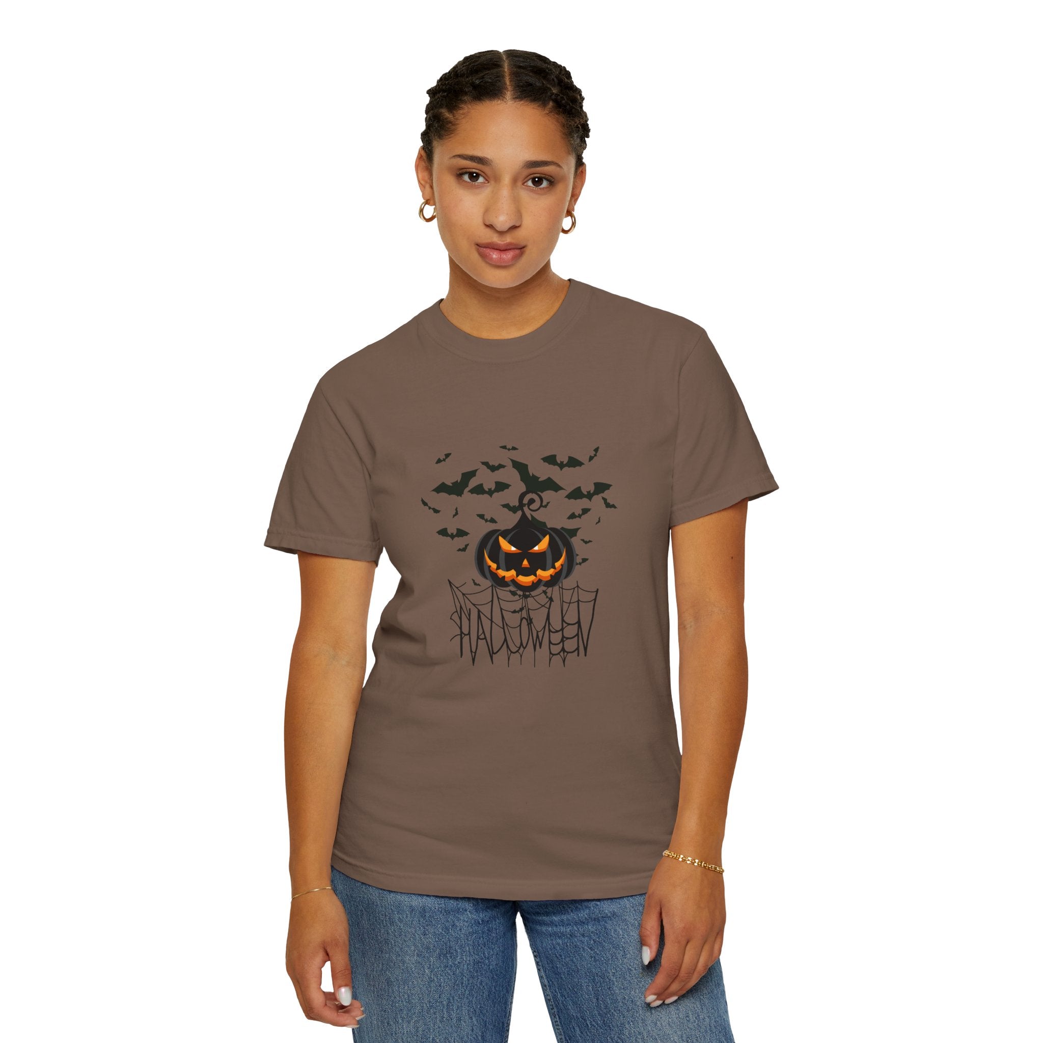 Halloween Vibe Unisex Garment-Dyed T-shirt, Casual Wear, Summer Vibe, Gift for Friends, Relaxed Everyday Style